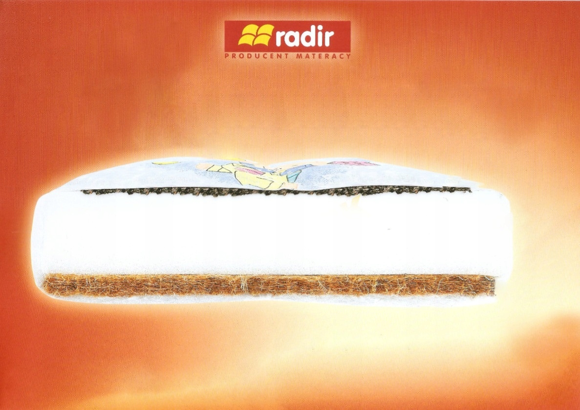 MATERAC RADIR KOKOS-PIANKA-GRYKA 100x70x9 cm Wymiary (cm) Niestandardowe