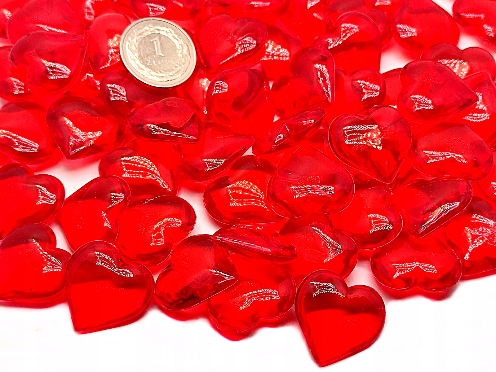 

Czerwone Serca Kamyczki Serduszka 68 Szt Serc