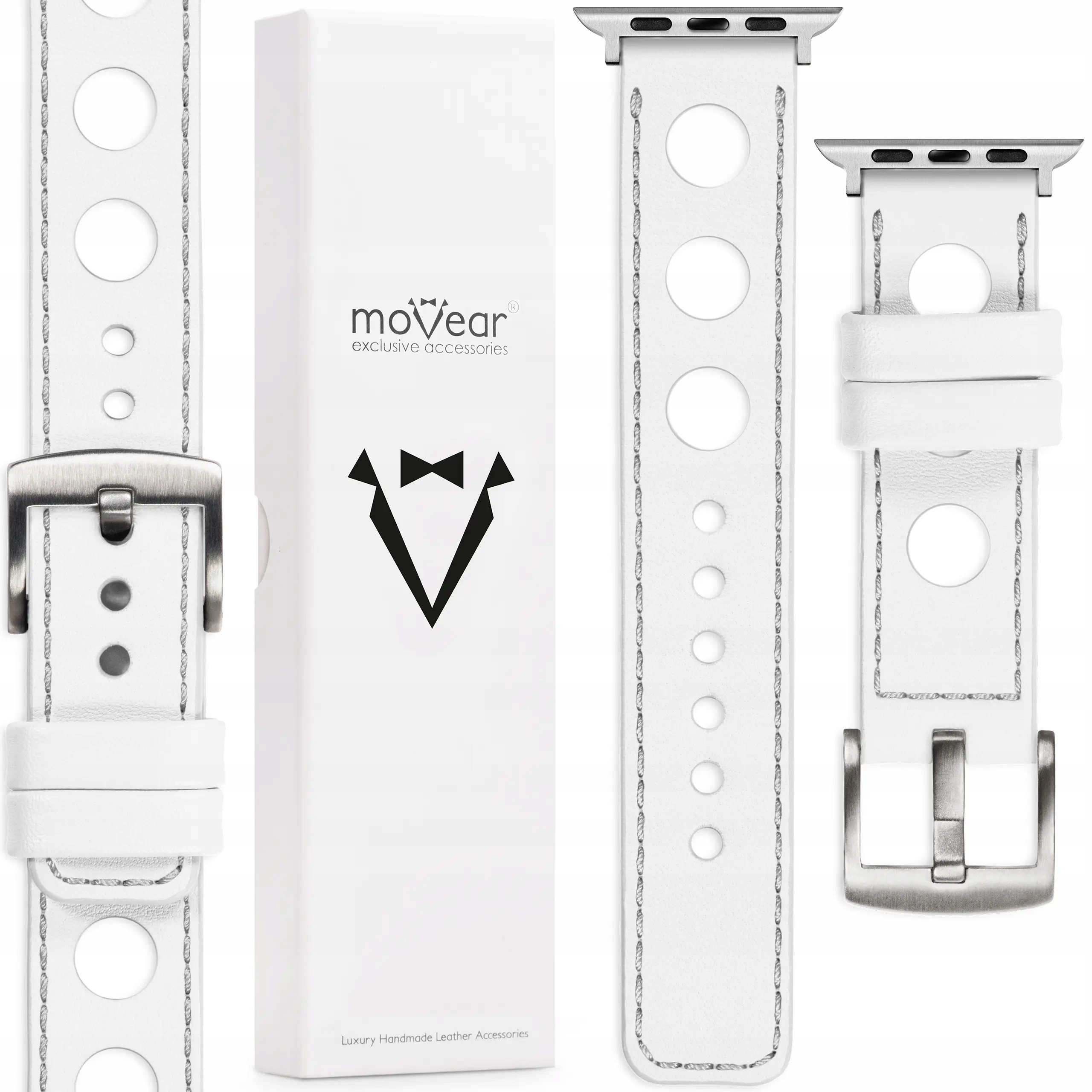 Kožený řemínek pro Apple Watch 10 9 8 7 6 5 4-1 Se 42-40 mm Movear