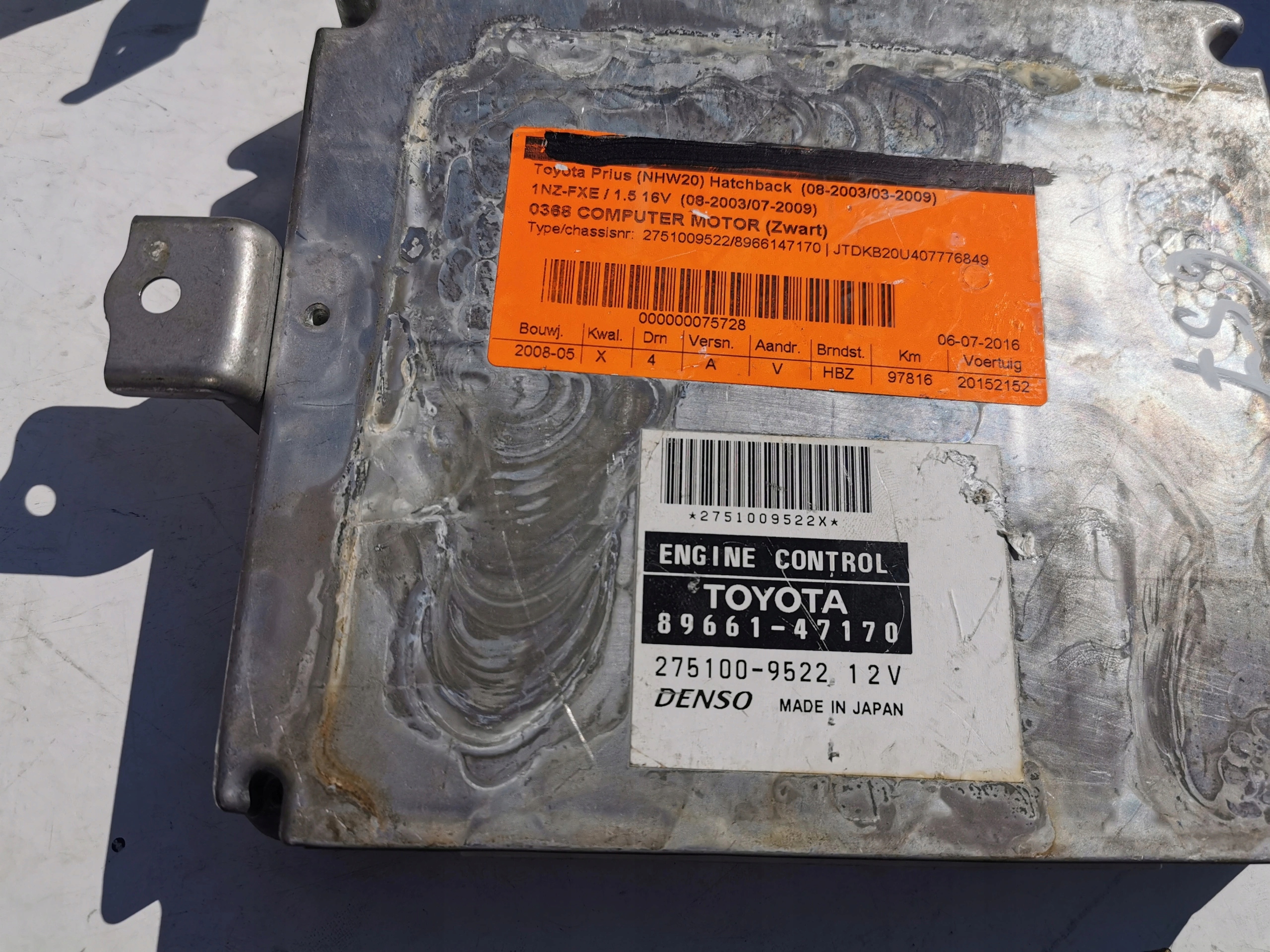 TOYOTA PRIUS 1.5B 89661-47170 275100-9522 computer