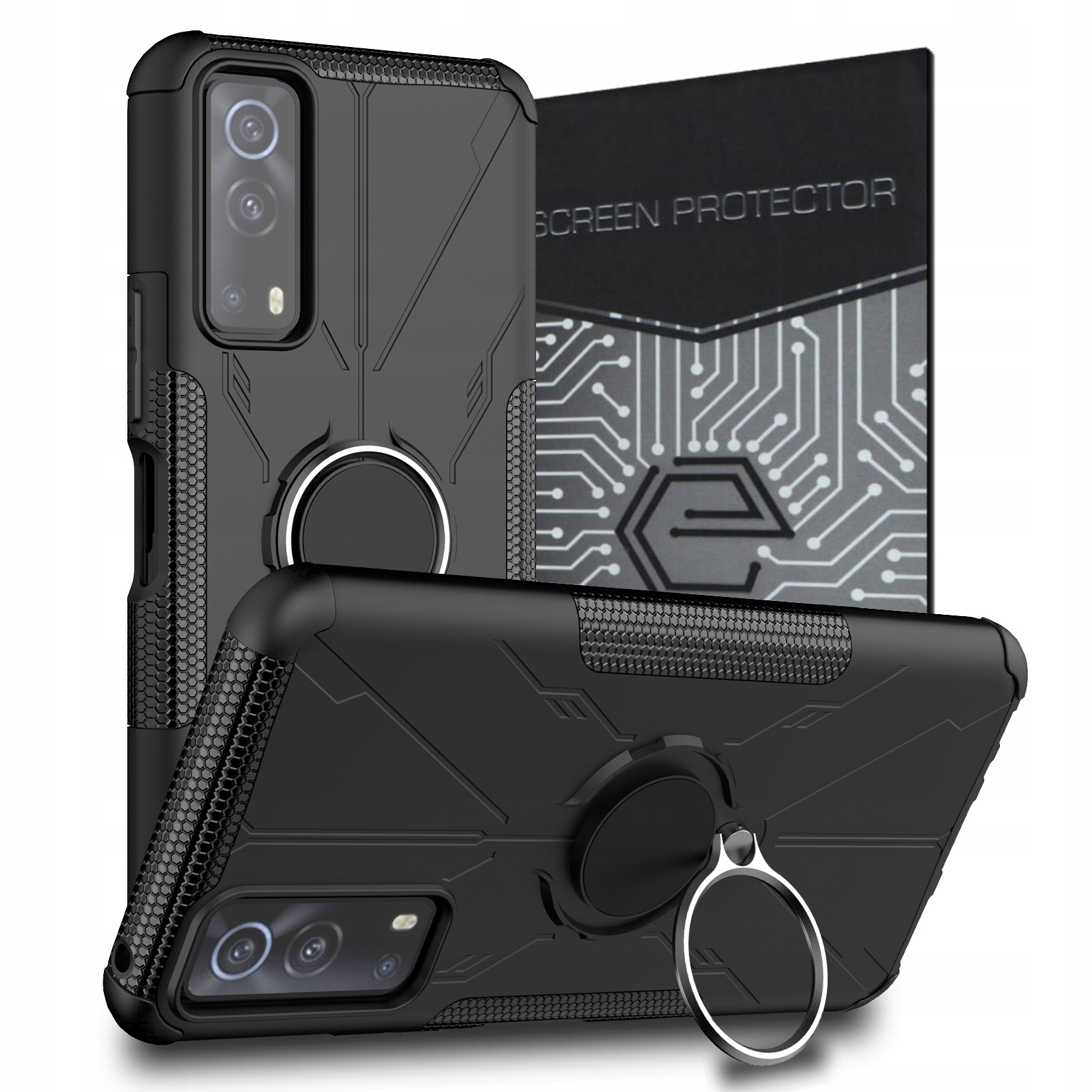 

Etui Pancerne Obudowa Case Szkło do Vivo Y72 5G
