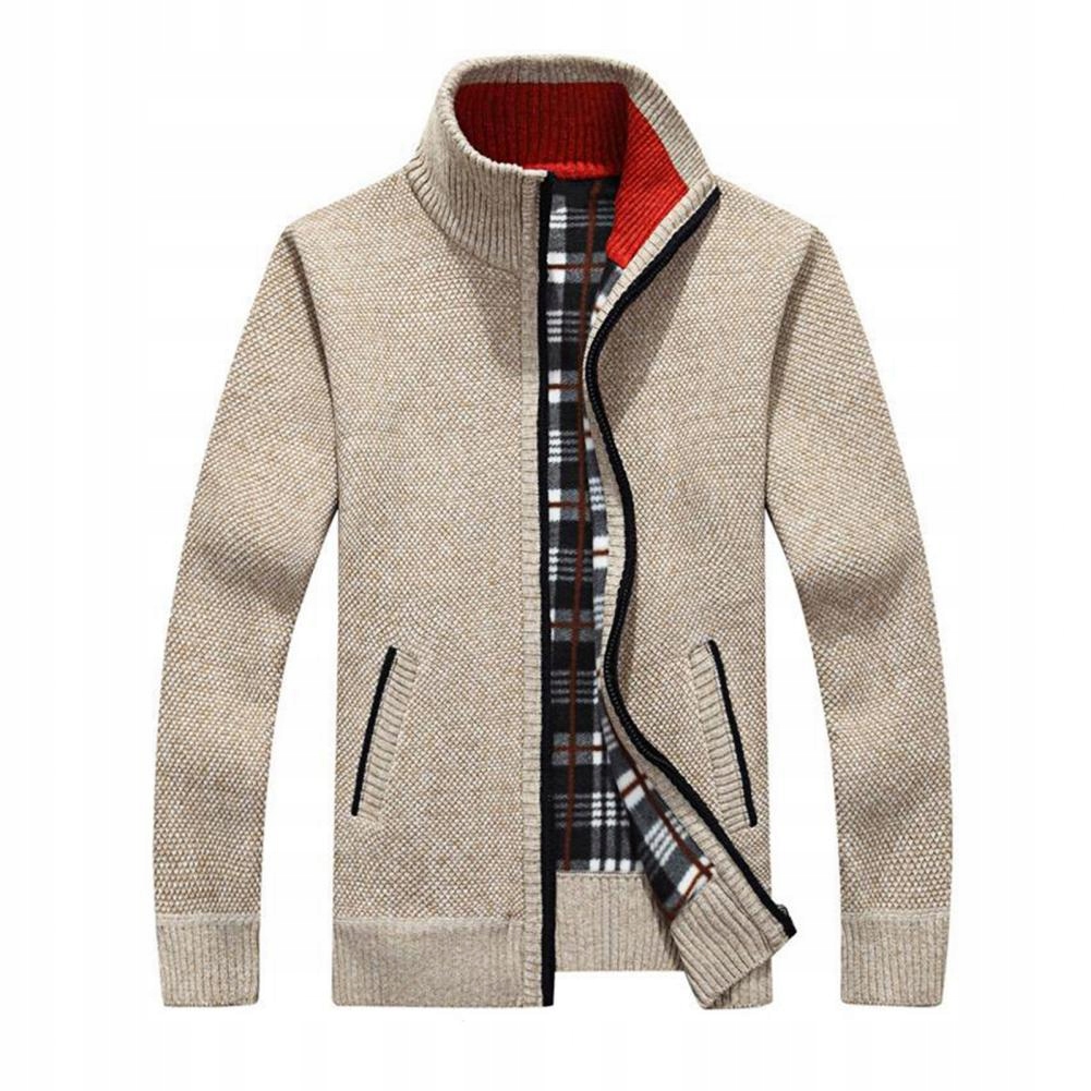 Men Coat Solid Color Zipper Autumn Winter Loose St Szerokość pod pachami 1 cm