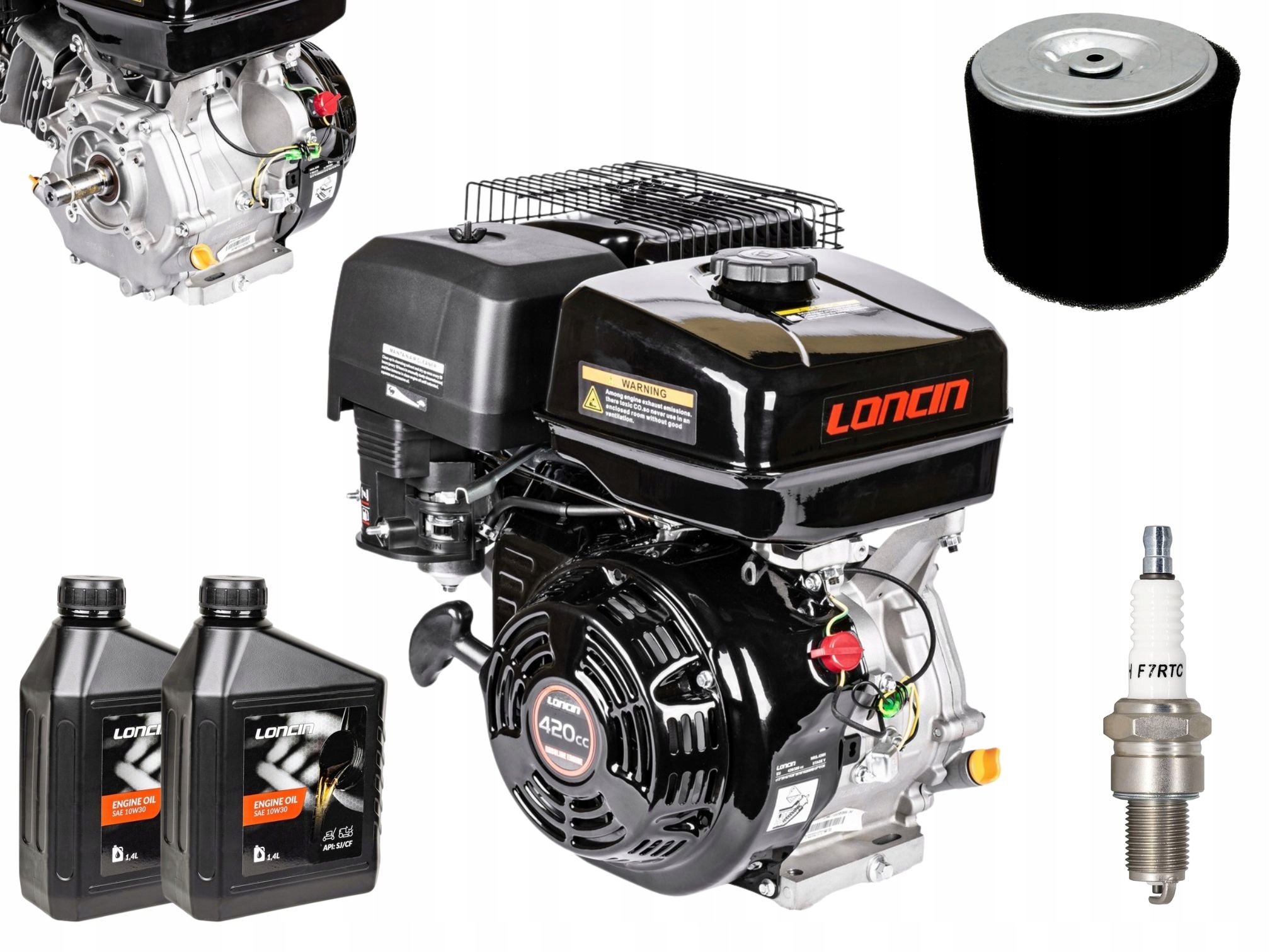 Zestaw Silnik Do Zagęszczarki Loncin G420F-A 15KM 25mm