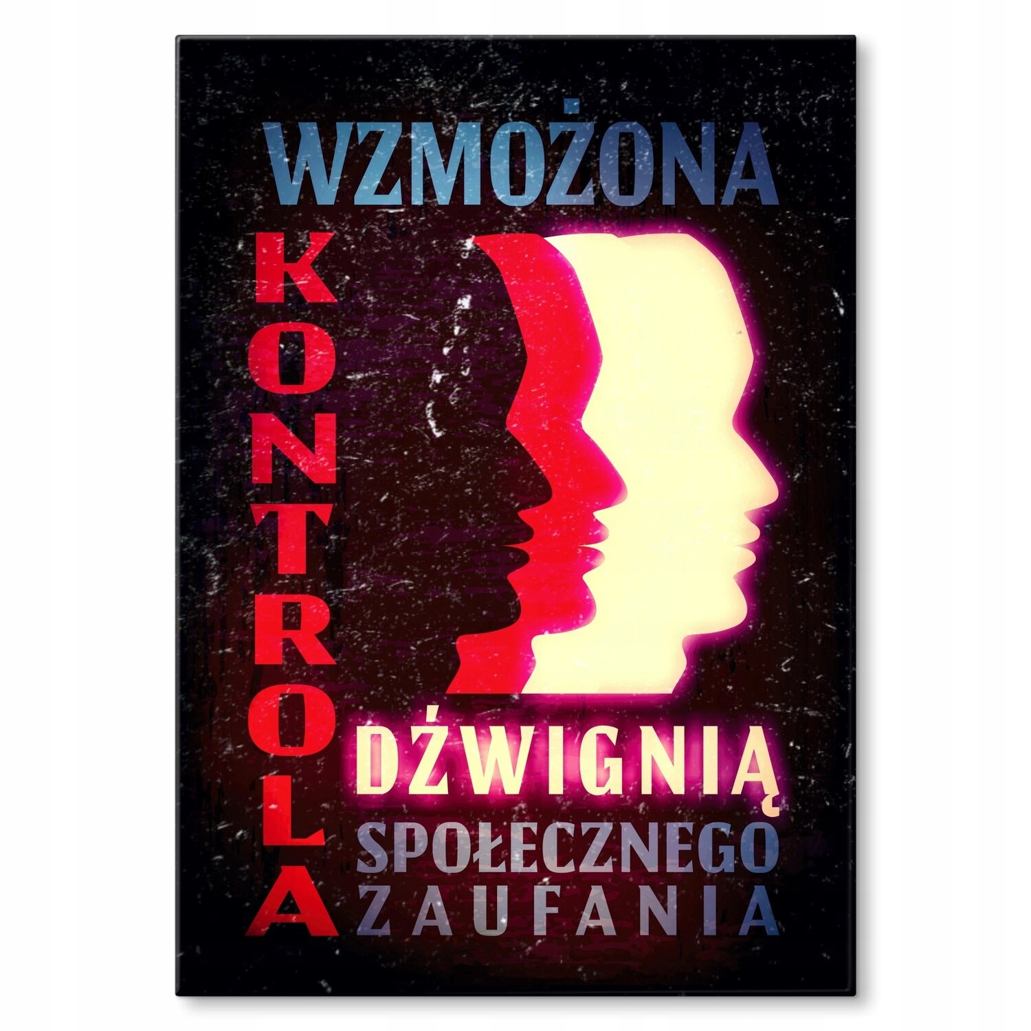 Kovový plakát Zvýšená kontrola Dárek 42 x 59 cm