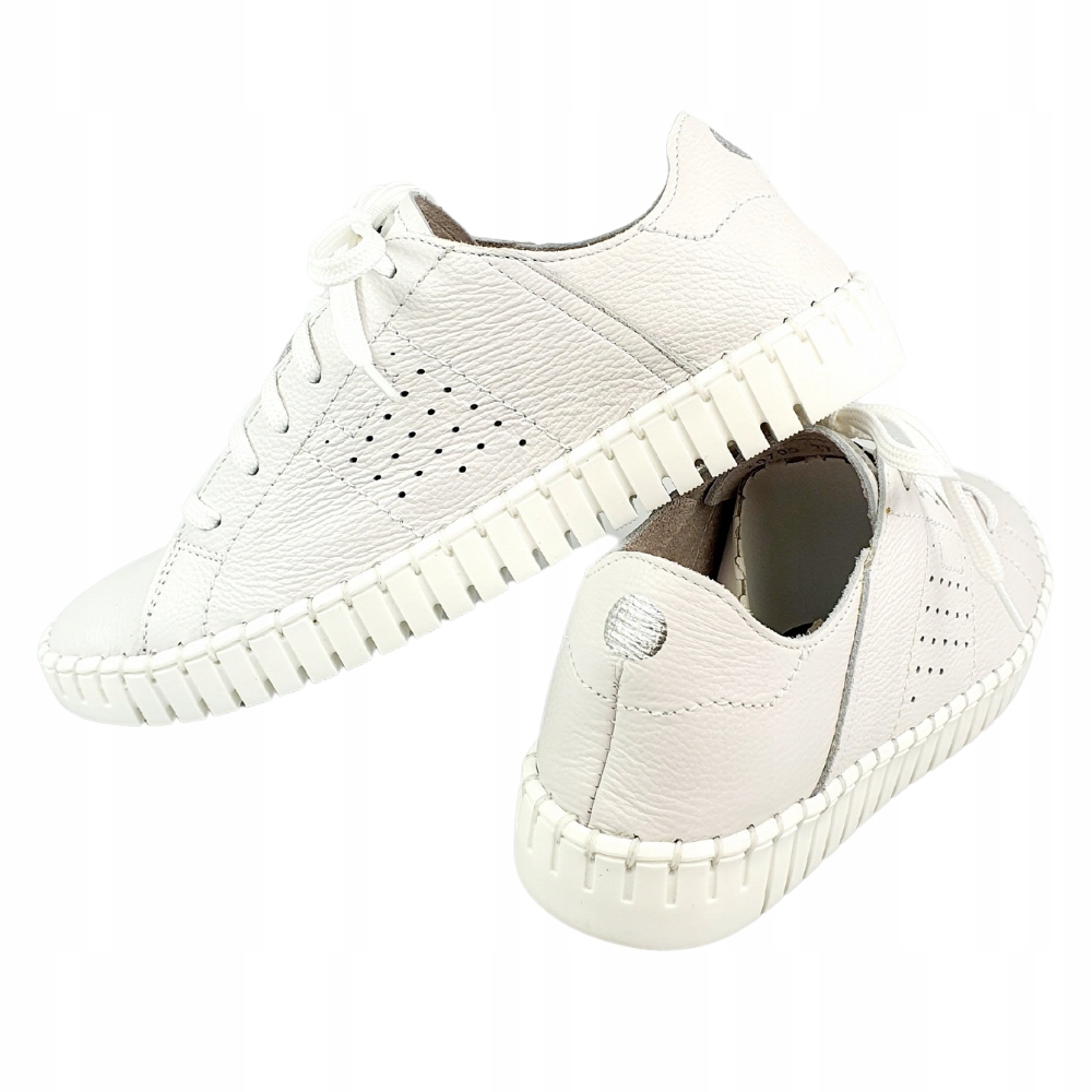 Nessi 20700 miękkie półbuty sznurowane białe 40 Rozmiar 40