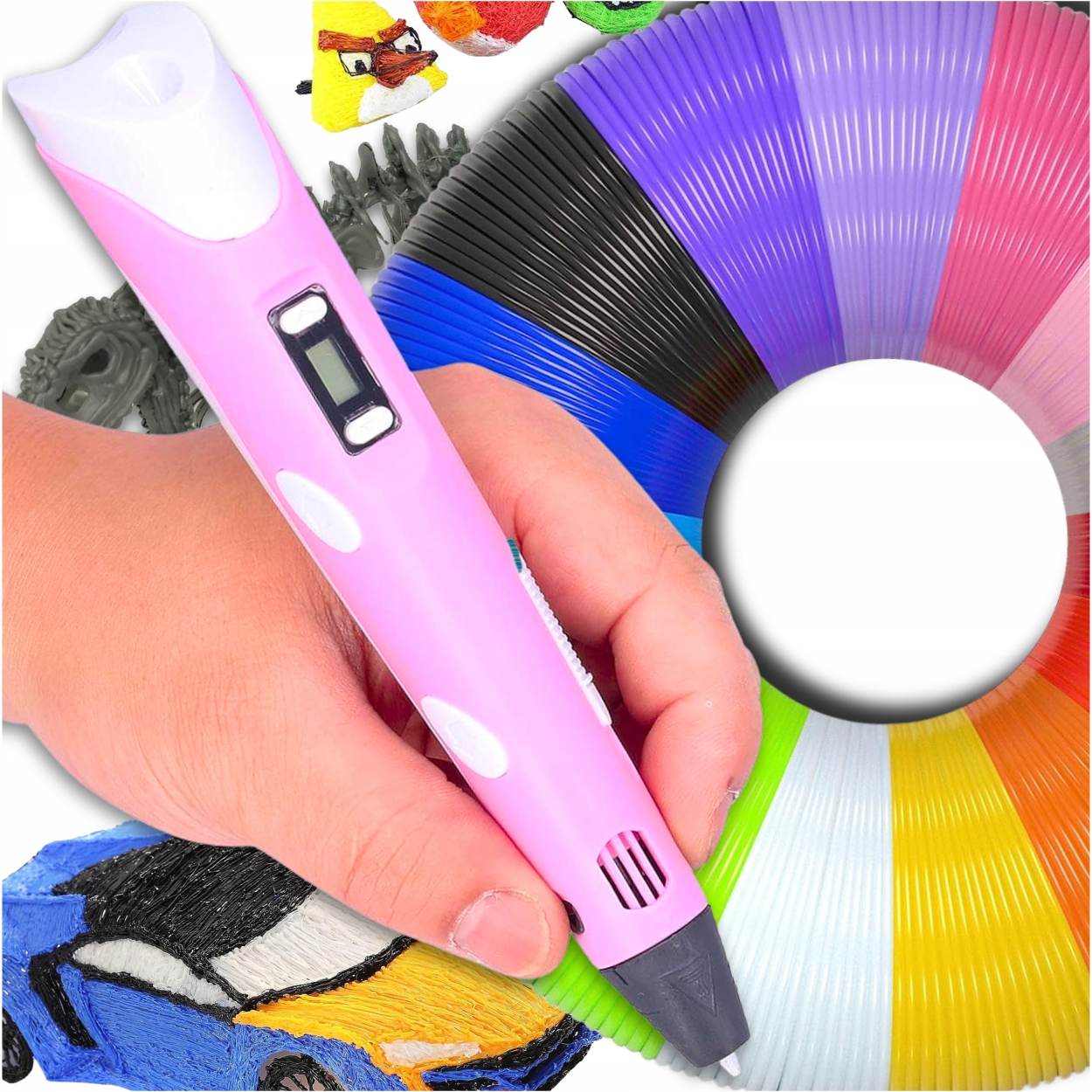 DŁUGOPIS DRUKARKA 3D PEN ZESTAW + WKŁADY 1000CM ZESTAW XXL MAGICZNY PEN