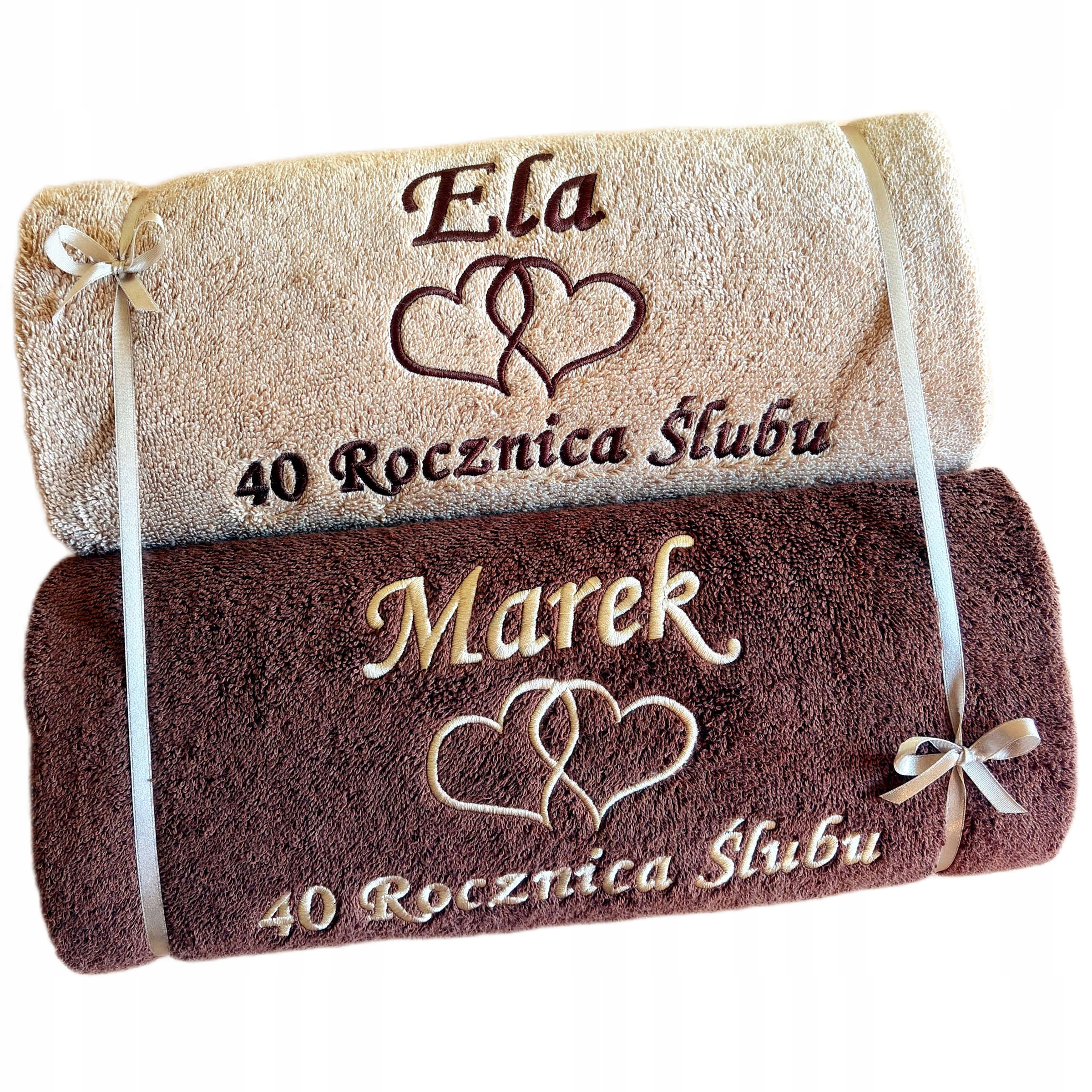 Dárek k 40. Výročí Svatby, rubínové letní svatební hody, Ručníky S Výšivkou