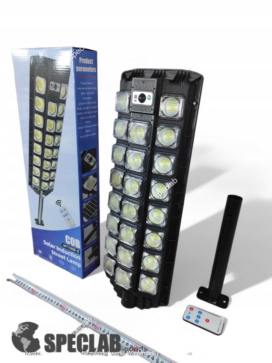 Lampa uliczna 1500 W 30000 lm zasilanie solarne