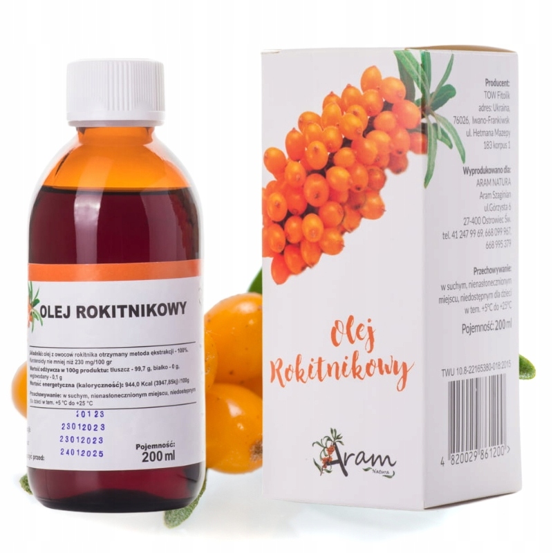 

Aram Olej z Rokitnika Syberyjskiego 100% 200 ml