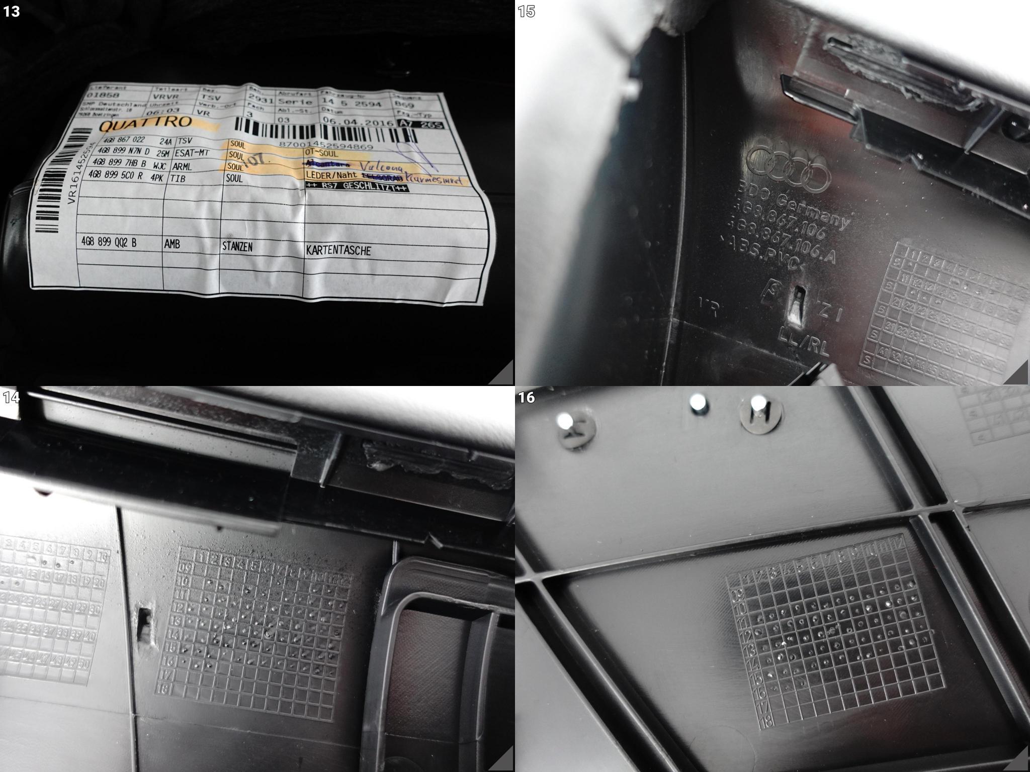 AUDI RS7 S7 A7 4G8 C7 14-18 upholstery side door right front EXCLUSIVE