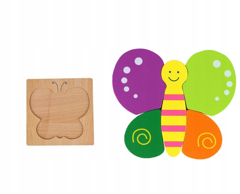 Puzzle drewniane edukacyjne klocki dla dzieci 15M Marka Luxma