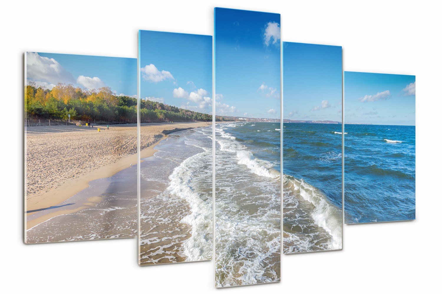 Skleněný triptych na zeď Baltské moře