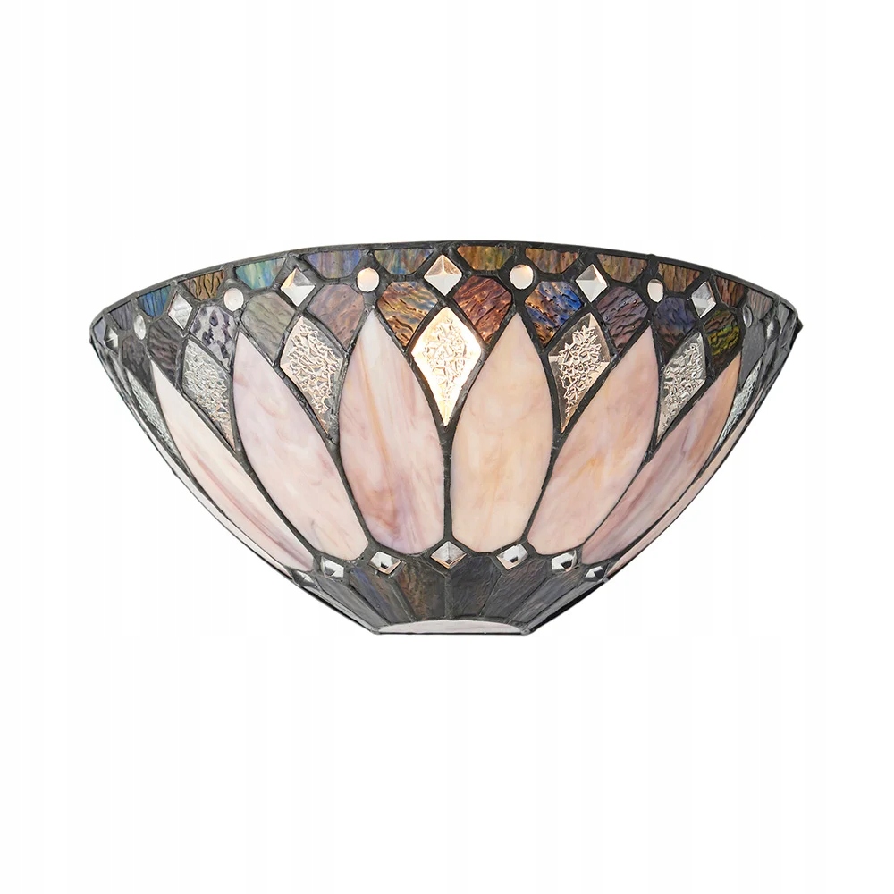 Nástenné svietidlo Brooklyn Tiffany art déco sklenené E14 40W polkruhové