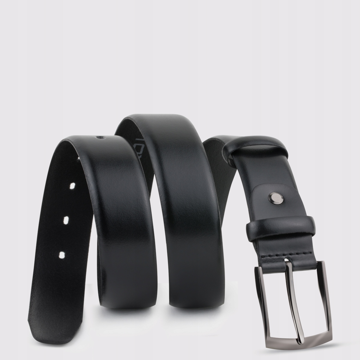 Pako Lorente 100 černý kožený pánský pásek