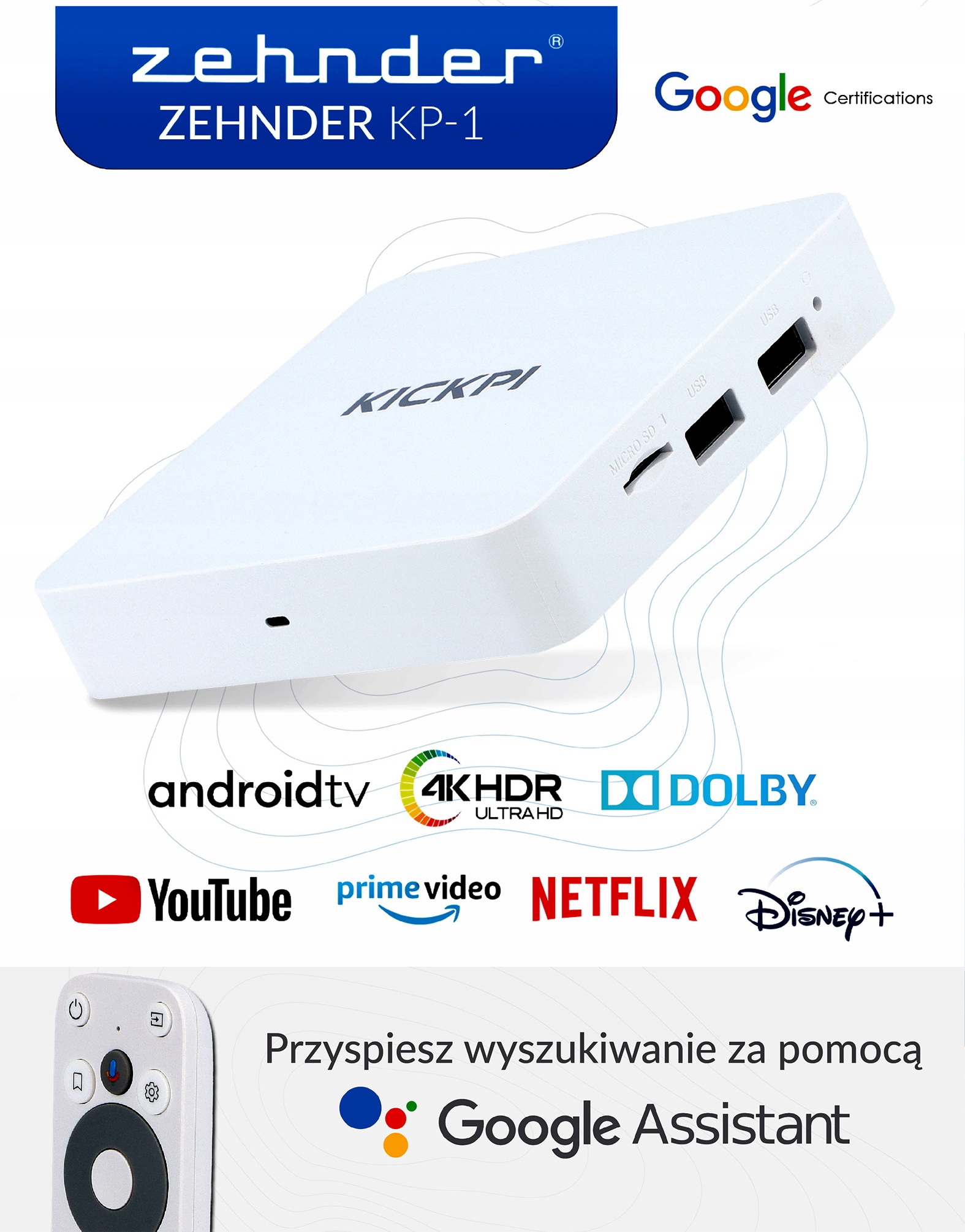 Smart Tv 4K Box Kickpi Android Zehnder KP-1