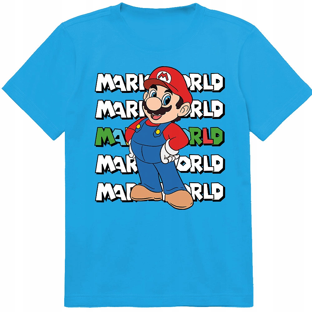 ZESTAW 3W1 KOSZULKA DLA DZIECI TATUAŻE NAKLEJKI SUPER MARIO BROS 152 JAKOŚĆ Rozmiar L