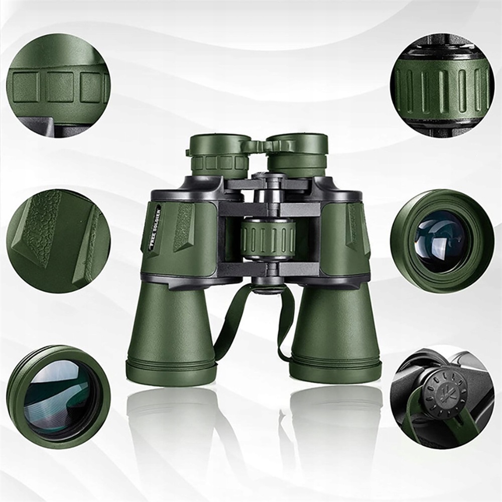 Vojenský Lovecký Dalekohled 20X50 Turistický Zoom Pouzdro Skleněná Optika