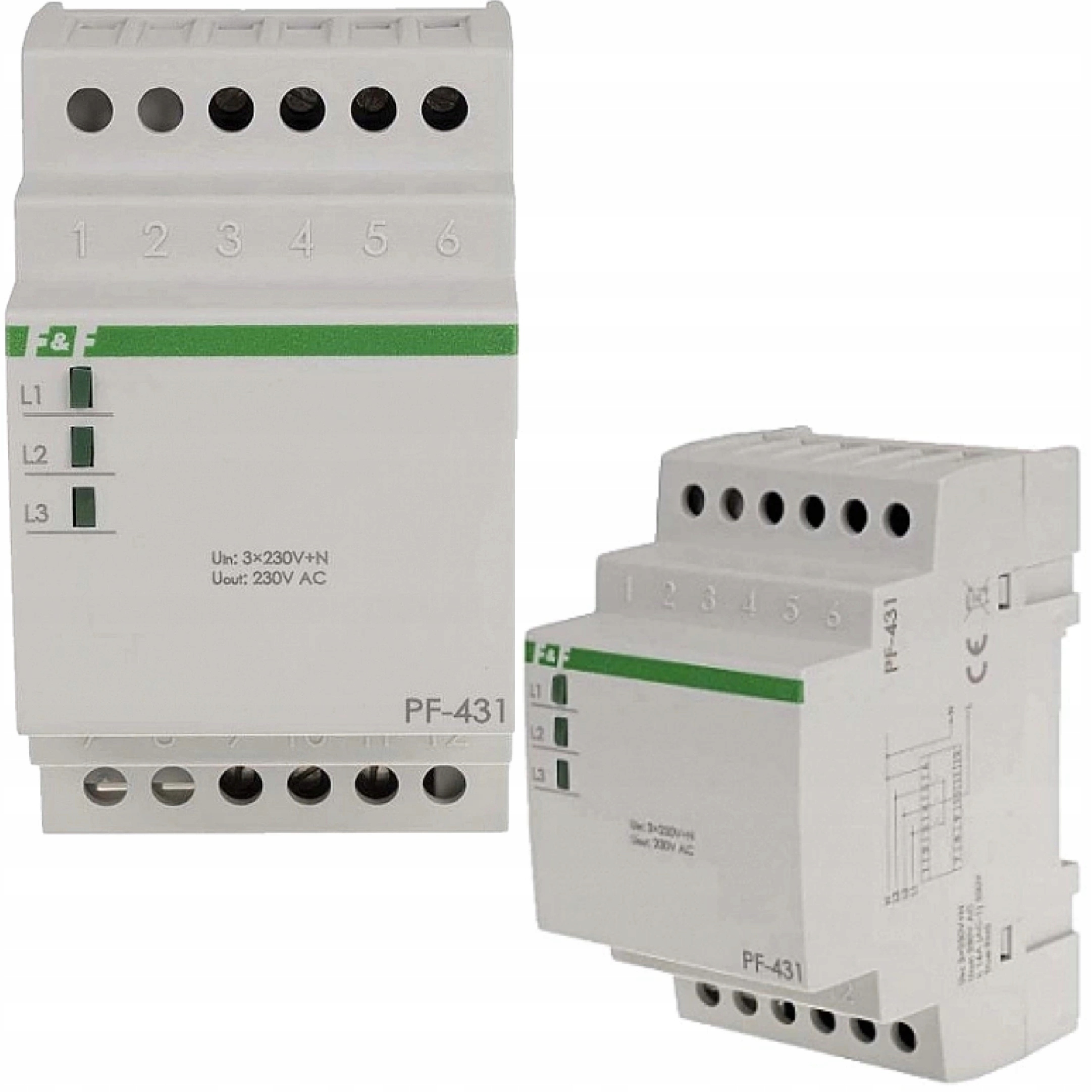 Automatický prepínač Faz 3F na koľajnicu Din TH35 16A PF-431 Fif F&f