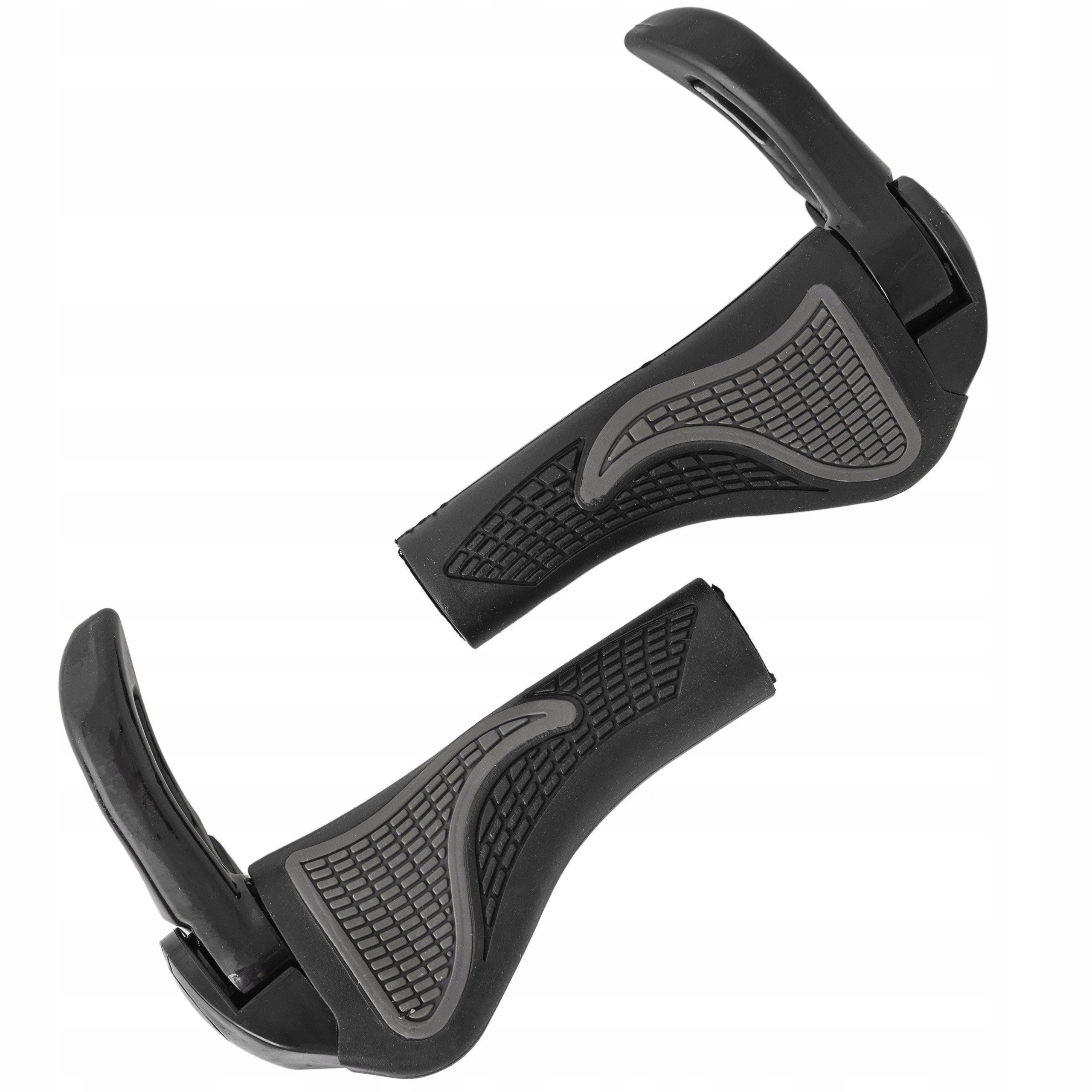 GRIPY CHWYTY PROFILOWANE ERGO Z ROGAMI 140 MM REGULOWANE CZARNO-SZARE