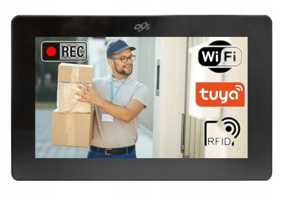 Wideodomofonu Monitor DVS dotykowy TFT LCD 7” P2P