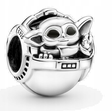 

Charms Zawieszka Star Wars Grogu i kołyska S925