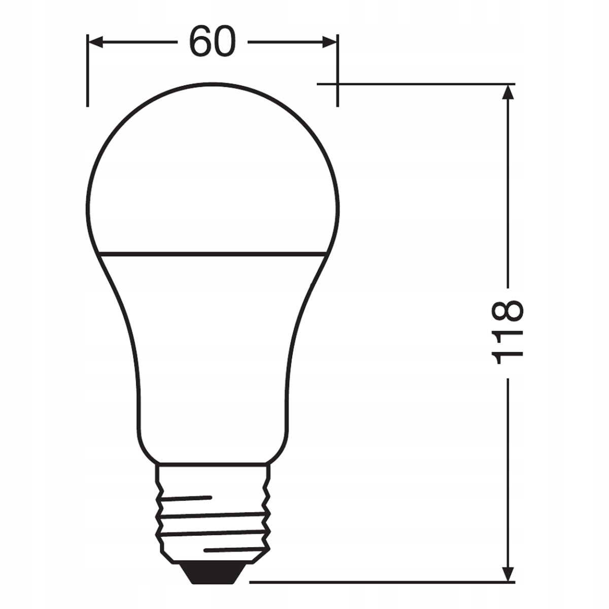 3X Żarówka LED E27 A60 10W = 75W 2700K OSRAM 3PAK Rodzaj gwintu E27
