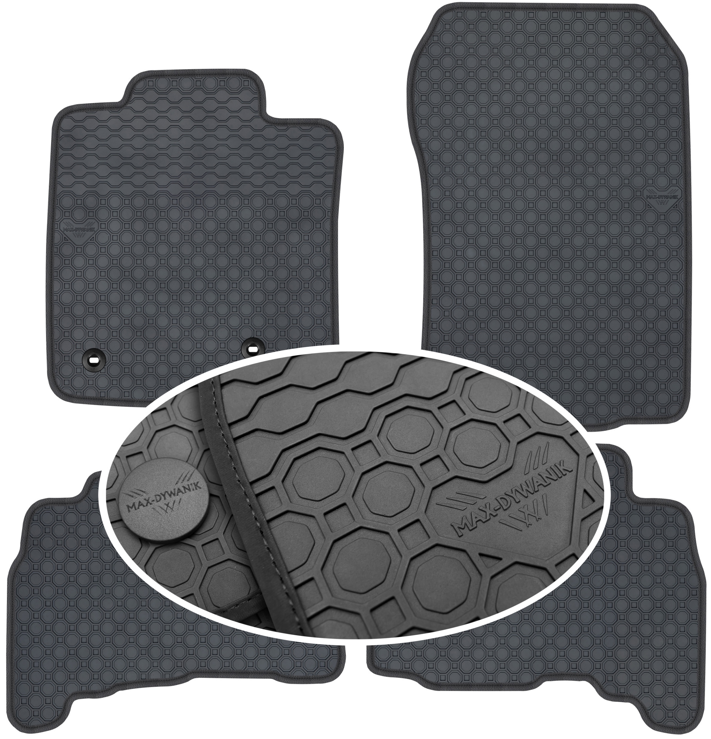 Toyota Land Cruiser J150 od roku 2017. Gumový koberec PrimeLiner čierny