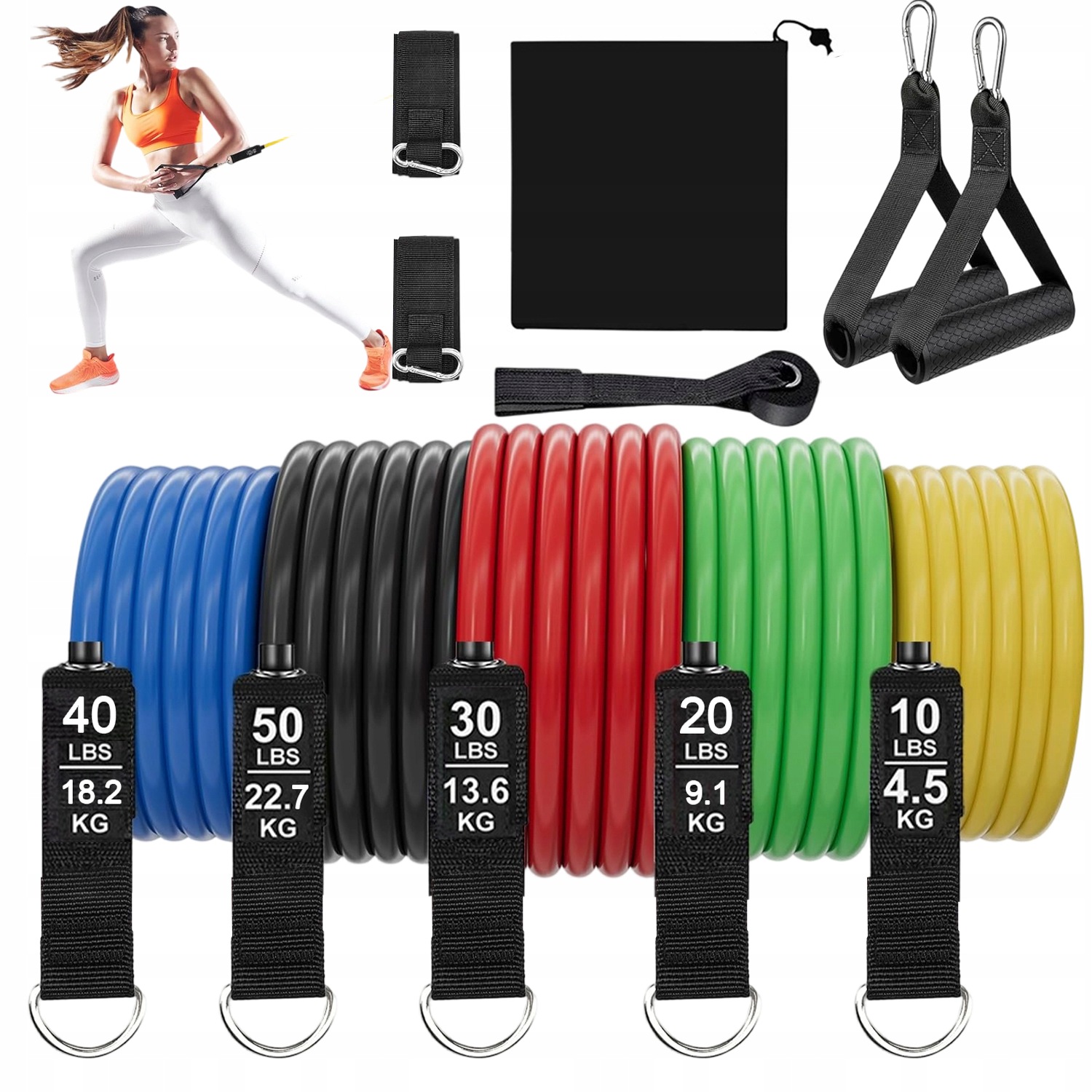 Gumy Oporowe Taśmy Do Ćwiczeń 5 Szt Zestaw Fitness Joga Rehabilitacja Tpe