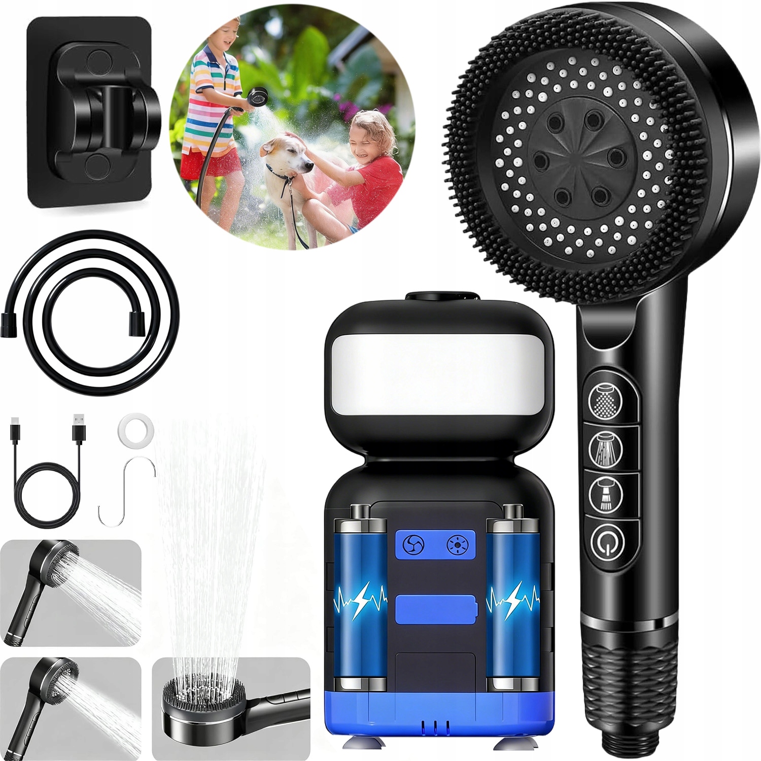 Turistická Kempingová Sprcha Pod Stan Přenosný Polní Sprchový Kout 3 Režimy