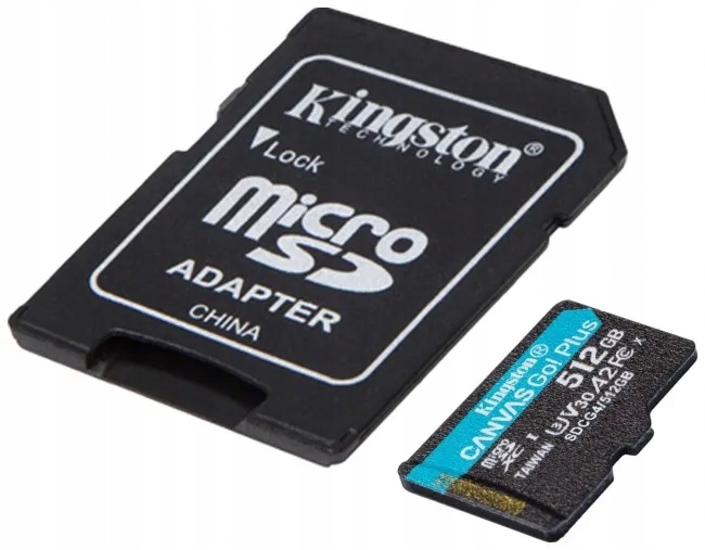 Kingston Pamäťová Karta microSD XC 512 Gb 200 MB/s A2 U3 V30 200 Mb/s G4