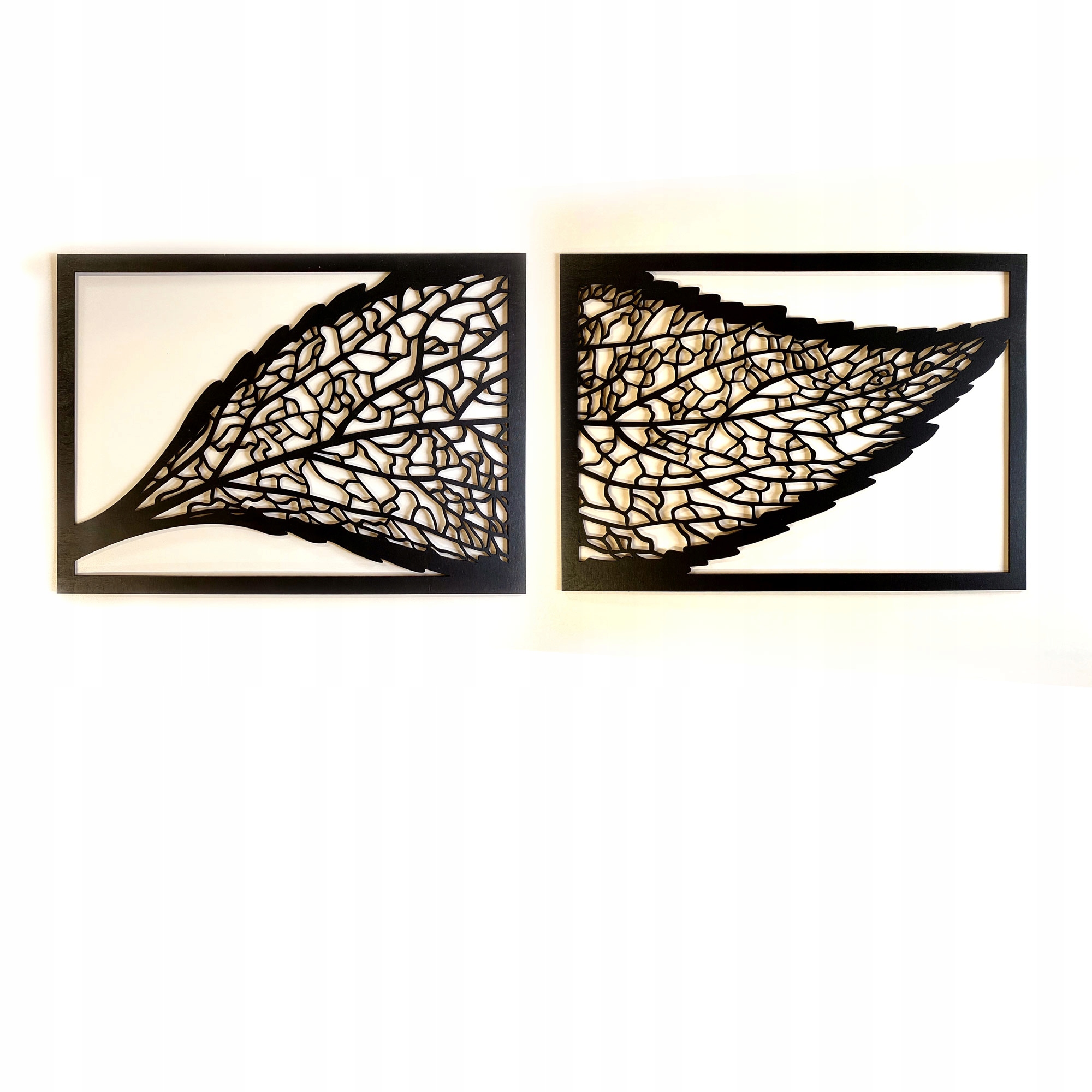 Obrazy do Salonu, Panele Drewniane, Dyptyk Liście