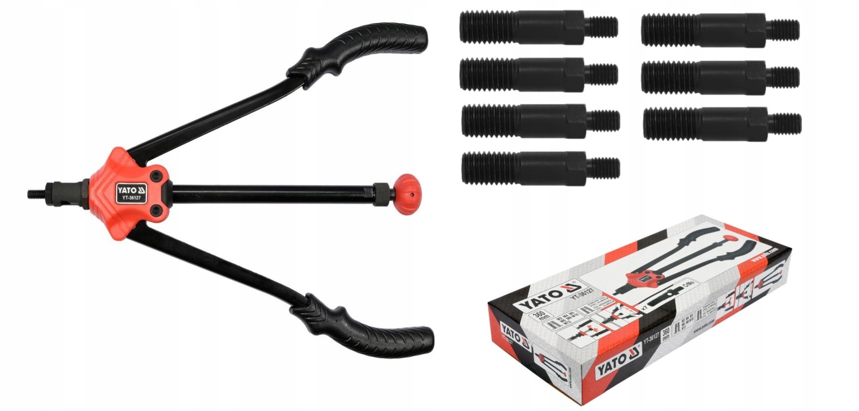 Ręczna nitownica do nitonakrętek M3-M12 YATO