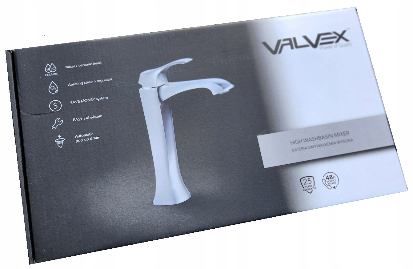 POLSKA bateria umywalkowa WYSOKA Cubic VALVEX Kod producenta 2412318