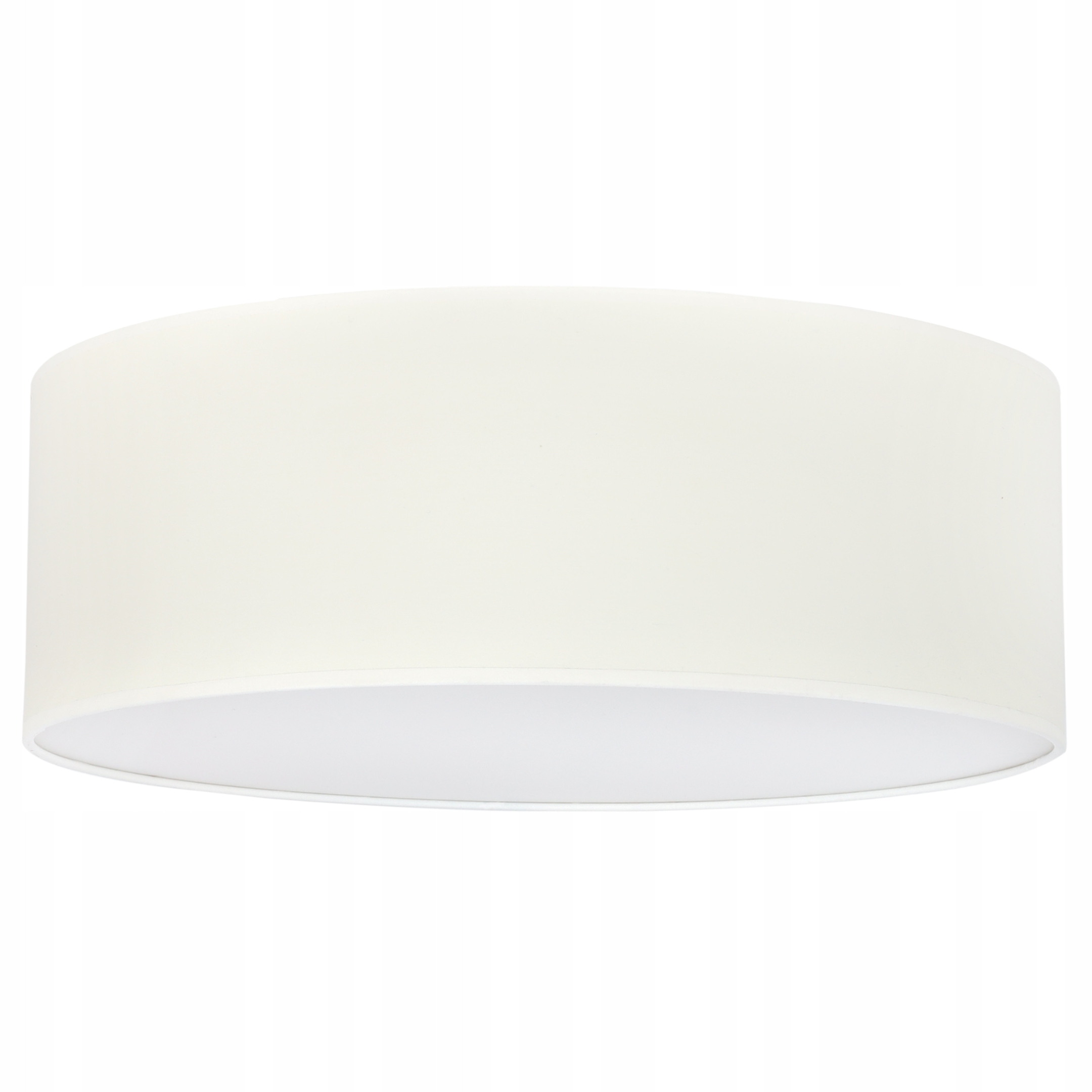 Stropná Lampa Stropné Svietidlo Okrúhla Krémová Tienidlo E27 40CM Do Spálne