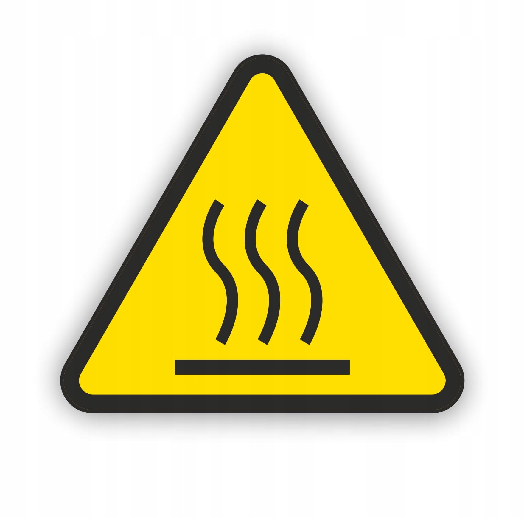 Ostrzeżenie przed gorącą pow. - naklejka (ZO1)