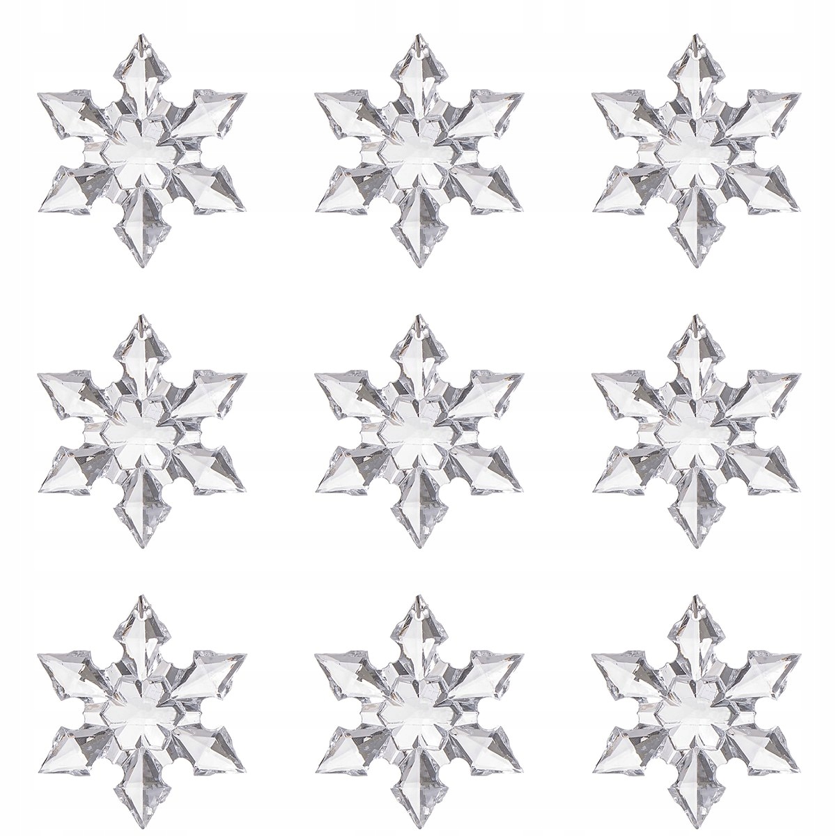 

Zawieszki Choinkowe Bombki Nietłukące Śnieżynki x9