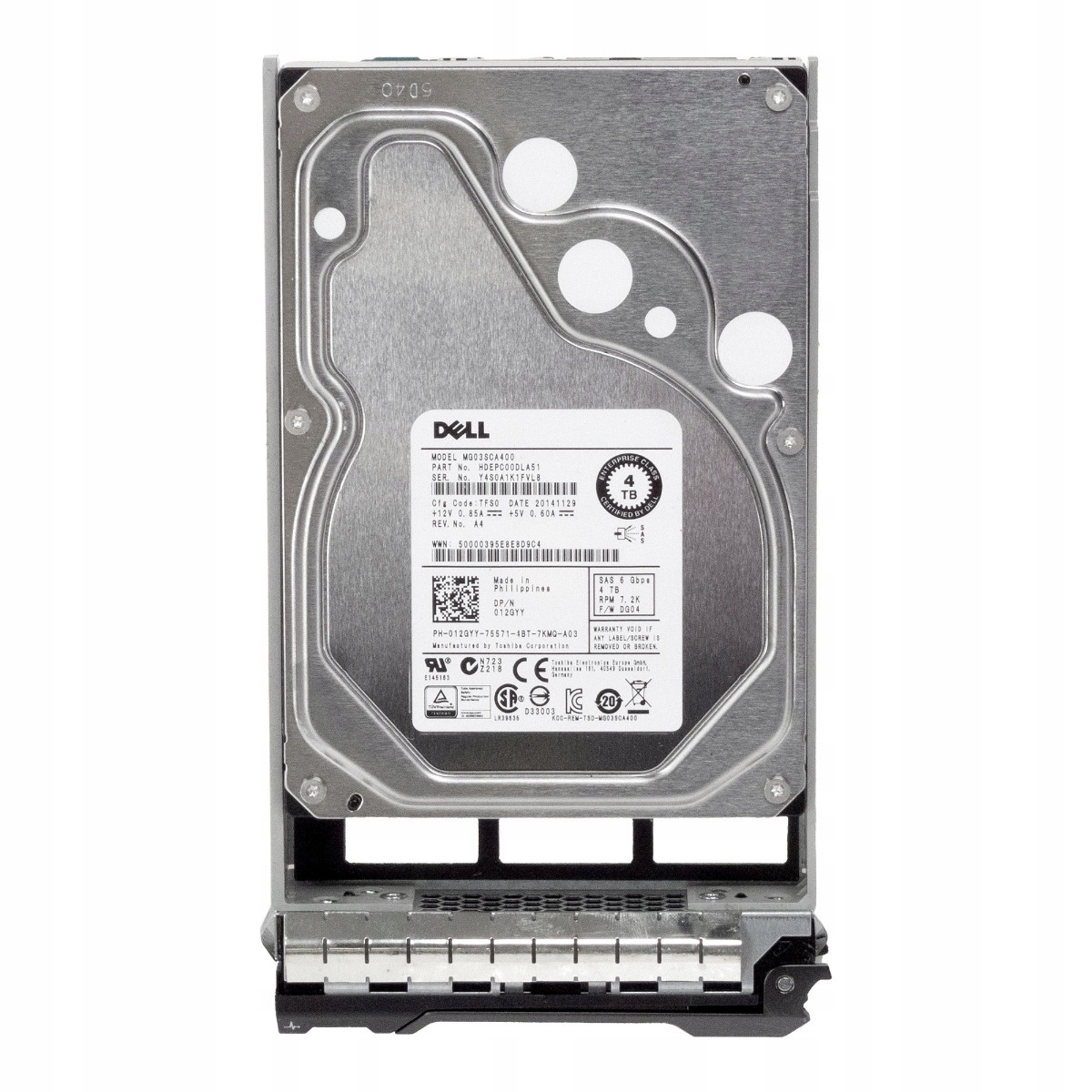 Dell 012GYY 4TB SAS-2 7.2K 64MB 3.5'' MG03SCA400
