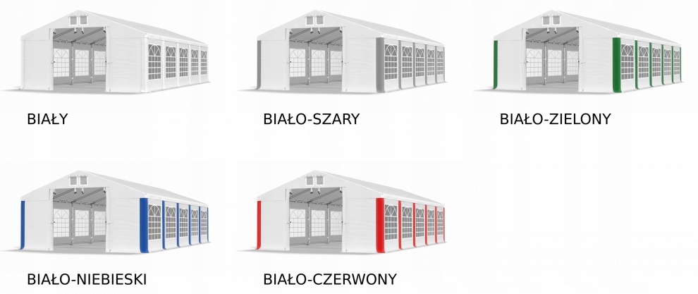 NAMIOT HANDLOWY 5x10 Gastronomiczny FIREPROOF Kolor wielokolorowy