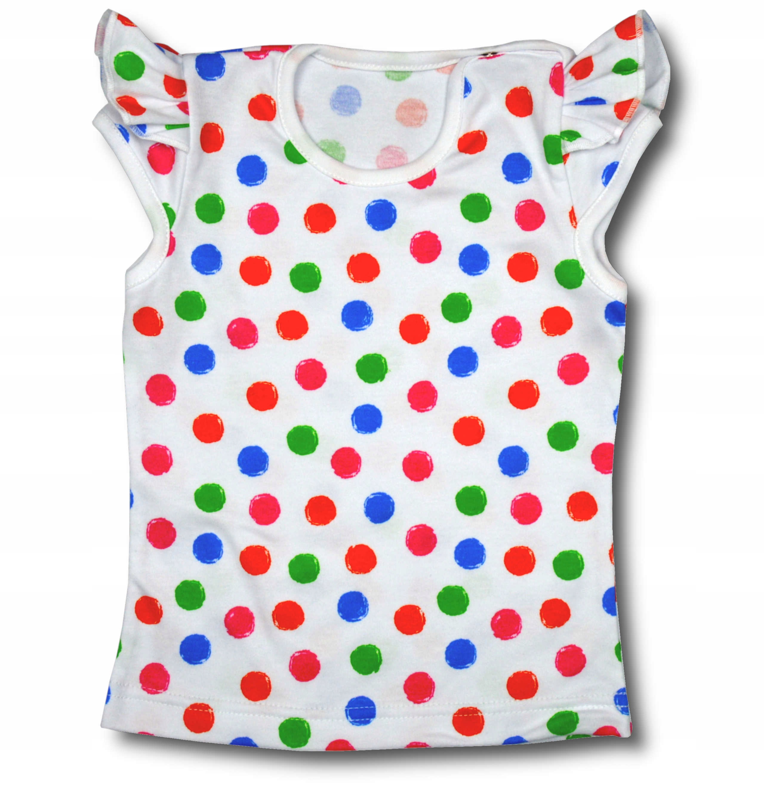 

Bluzka dziewczęca Z Falbankami r.92/98 grochy