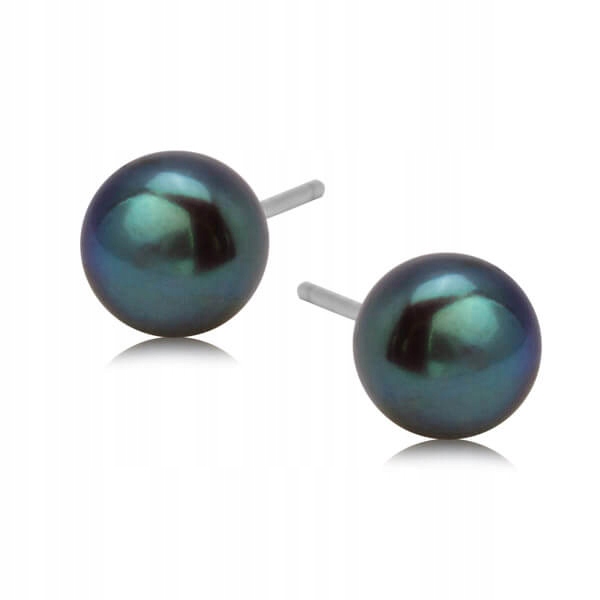 

Srebrne Kolczyki z Czarnymi Perłami Słodkowodnymi