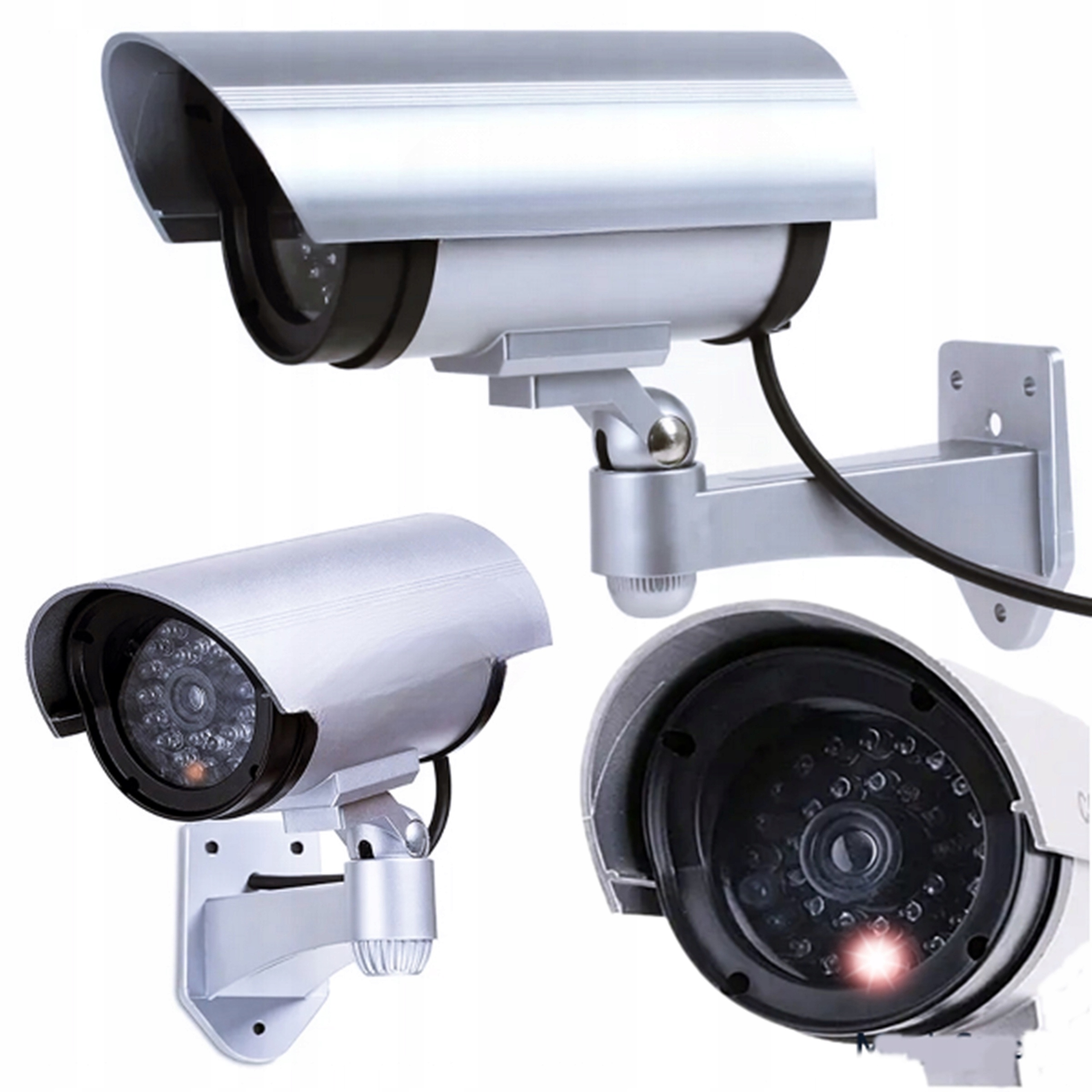 ATRAPA KAMERY MONITORING TELEWIZJI PRZEMYSŁOWEJ KAMERA ZEWNĘTRZNA NA ŚCIANĘ