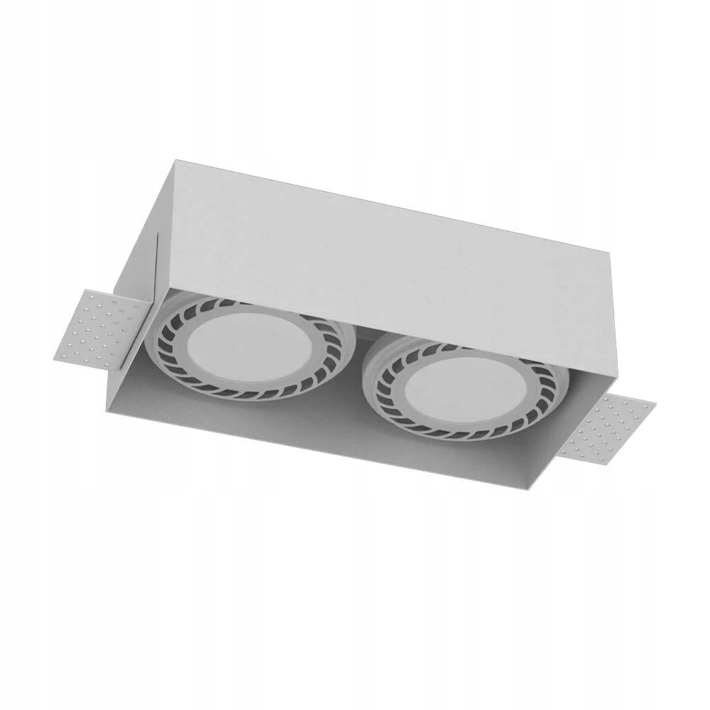 Lampa podomietková dvojitá biela obdĺžniková 24 cm s očkom Brosline