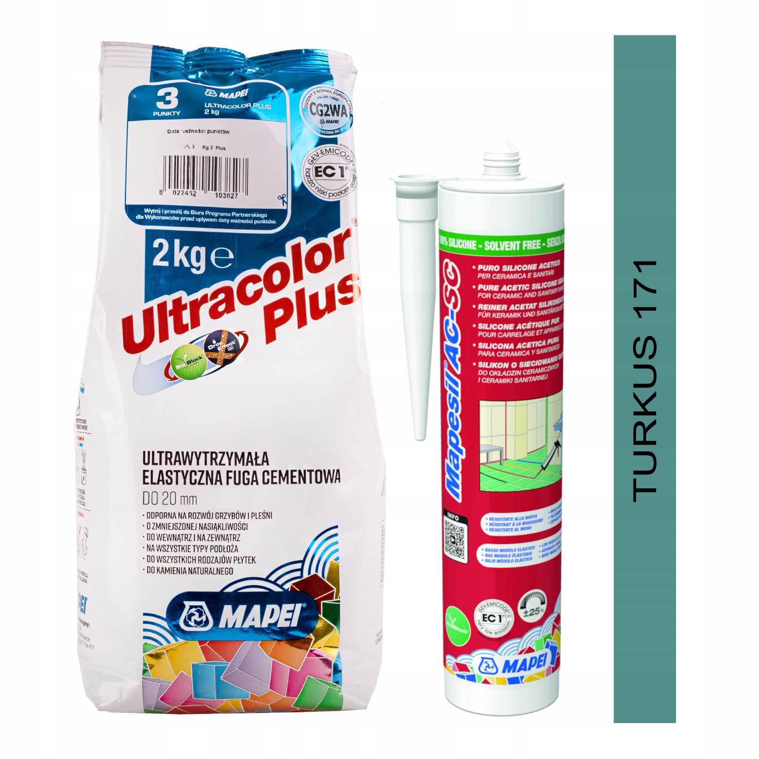 

Fuga Mapei Ultracolor 2kg silikon Mapesil Ac 171