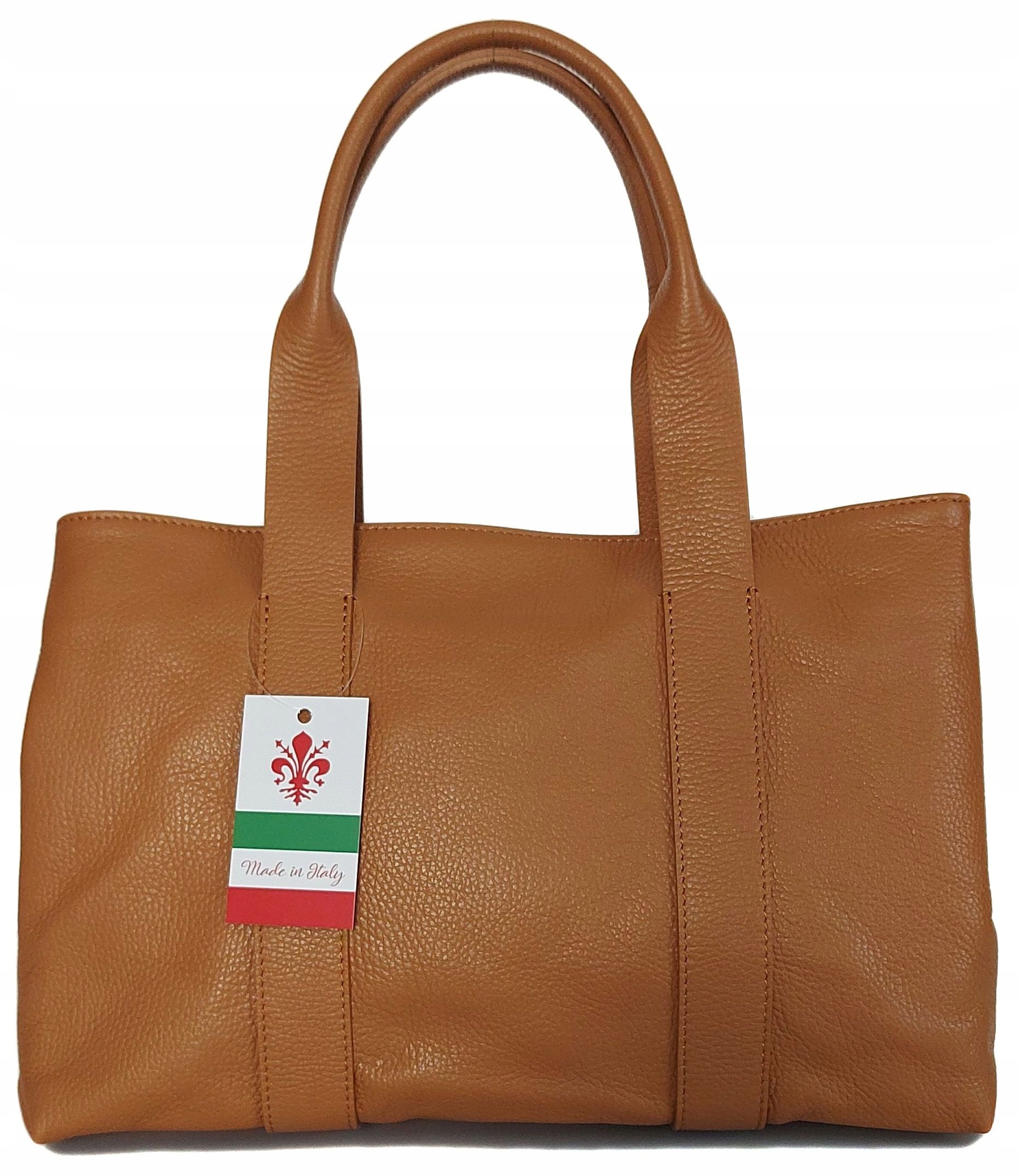 Krásná velká klasická italská taška do ruky přes rameno A4 kůže Vera Pelle