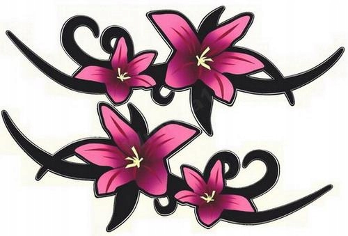 

Naklejka Naklejki Różowe Kwiaty Kwiatki Tribal