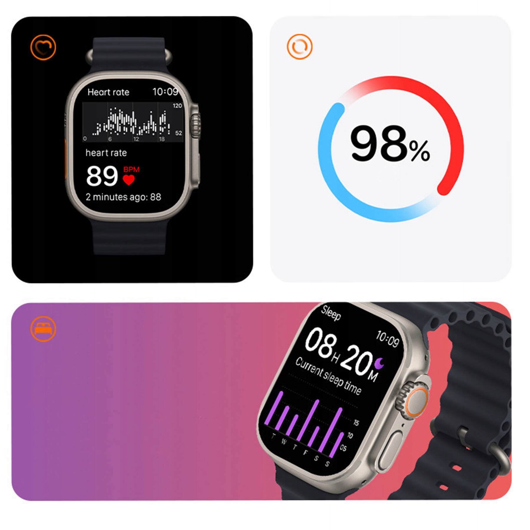 SMARTWATCH ZEGAREK ROZMOWY SMART WATCH GPS NFC SEN TRYBY SPORTOWE PL MENU Marka Inna