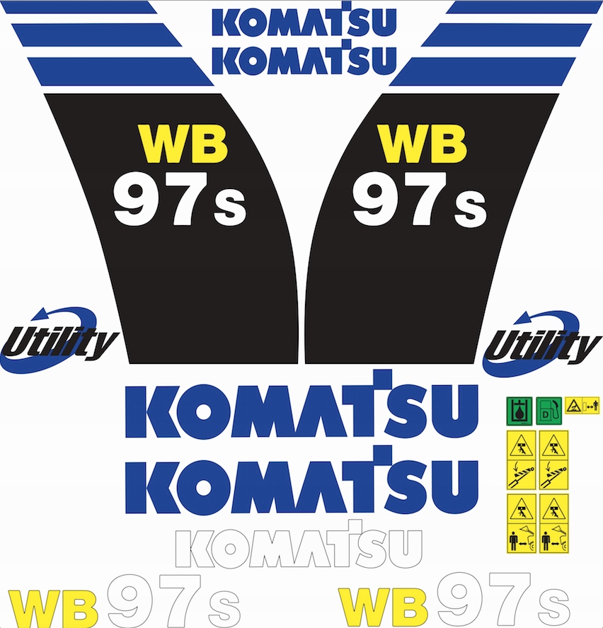 nálepka, logo na masku Komatsu WB97S