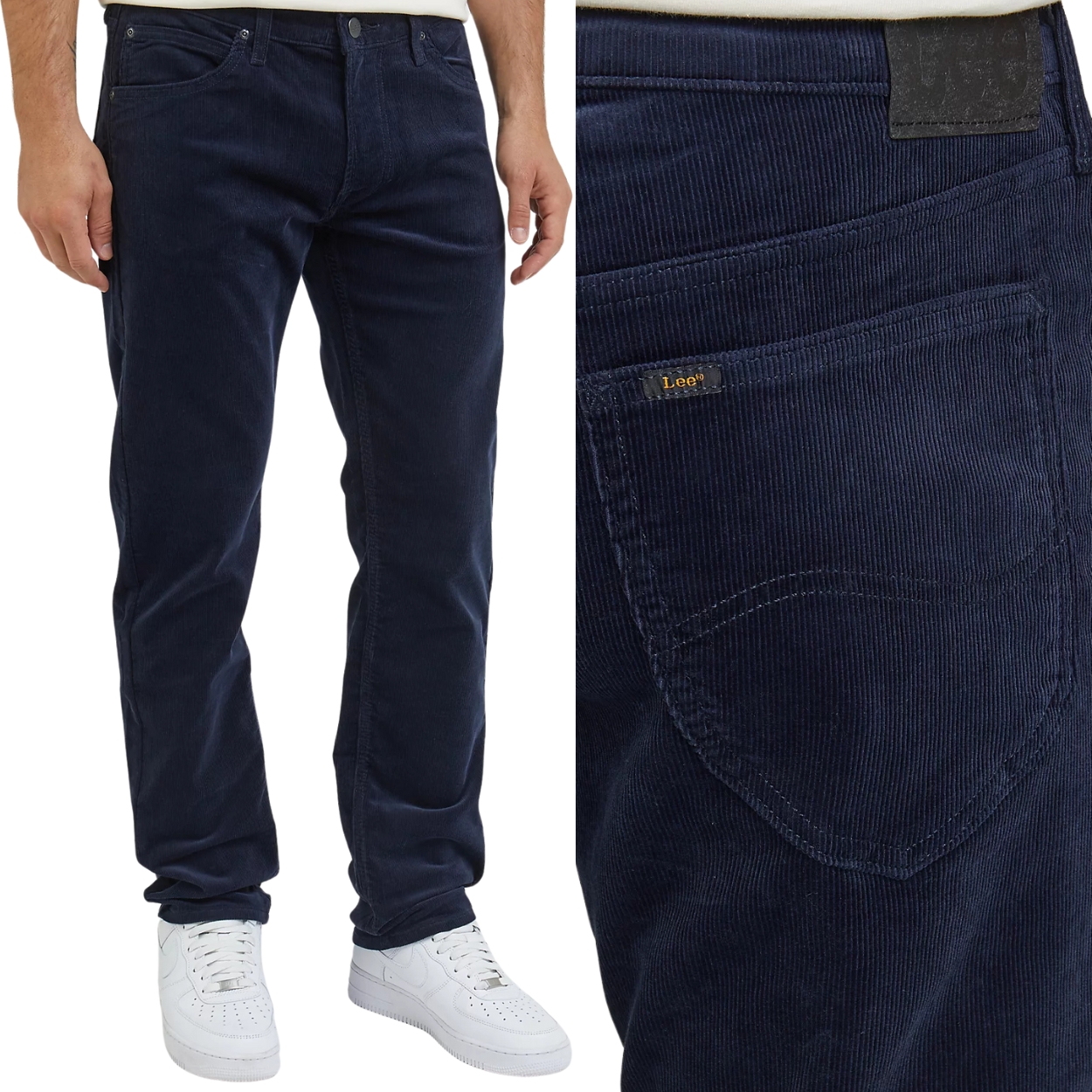 Lee Daren Sky Captain Jednoduché Tmavě Modré Kalhoty S Nižším Pasem W42 L34
