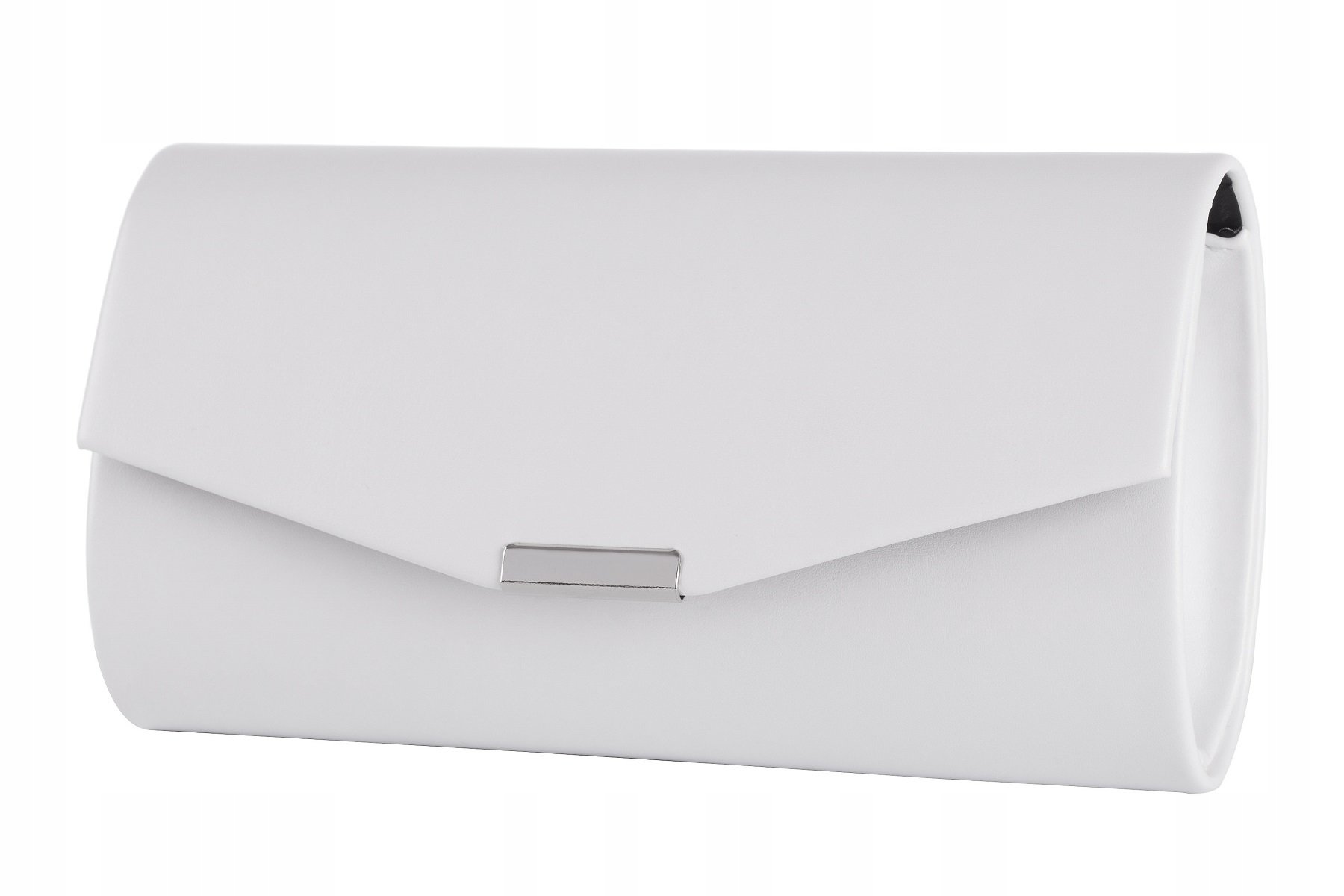 

Wizytowa Torebka Kopertówka Wieczorowa Biała Eko