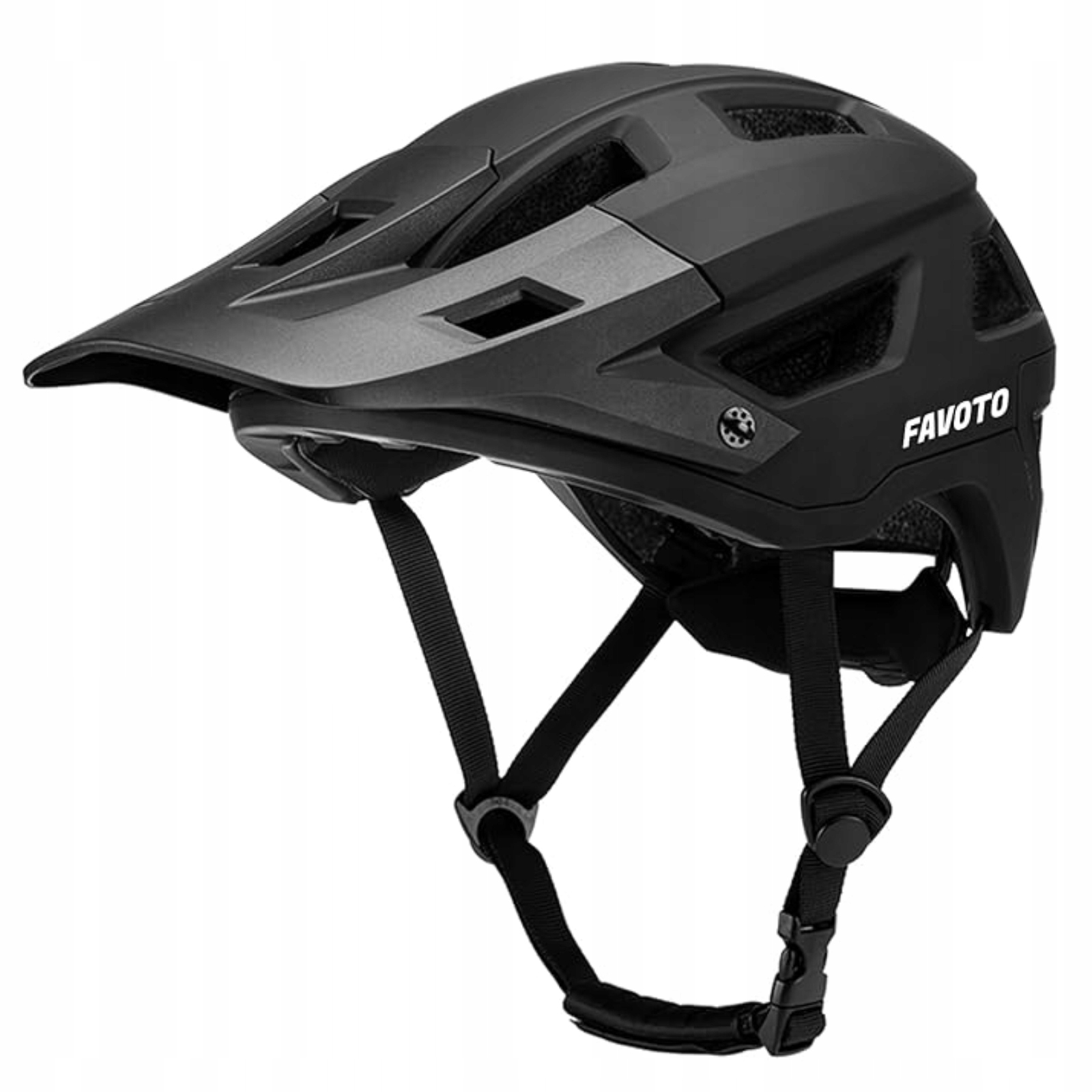 Kask rowerowy Favoto ZL-B025 L (57–61 cm) z daszkiem, czarny mat